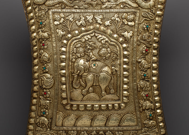 The Four Harmonious Friends(mthun-po spun-bzhi, Skt. Catvari anukulabhratr) Metal Wall Hanging