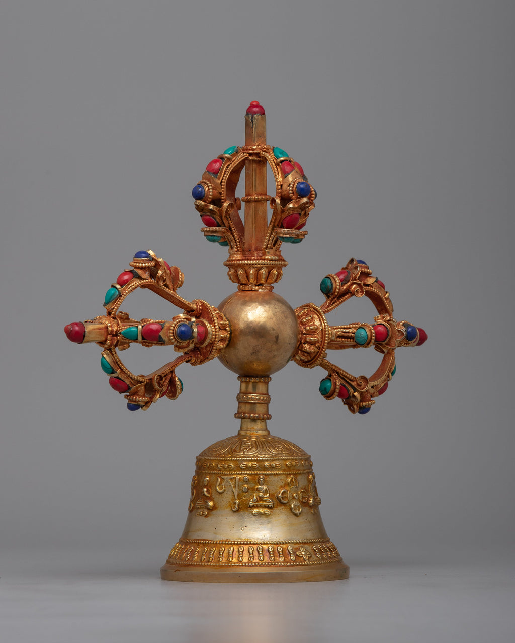 Doublevajra Pattern Double Vajra Bell | Bring Sacredness to Your Rituals and Offerings