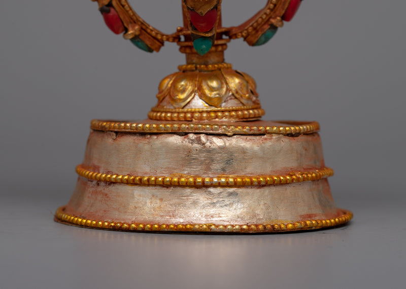 Double-Vajra with Stand |  Your Spiritual Practice and Offerings with Divine Symbolism