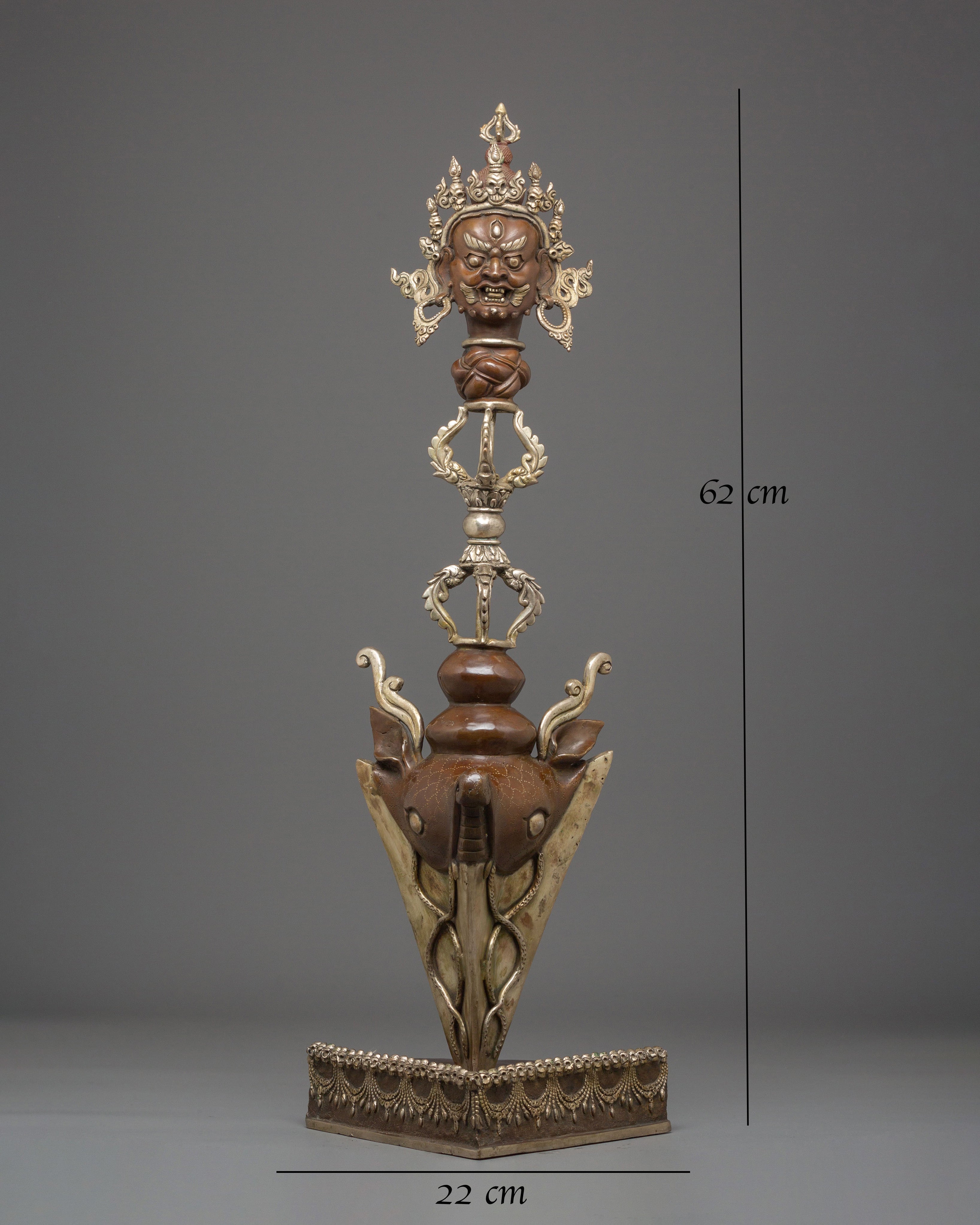 Sacred Phurba Meditation Tool | Tibetan Ritual Dagger with Vajra Designs