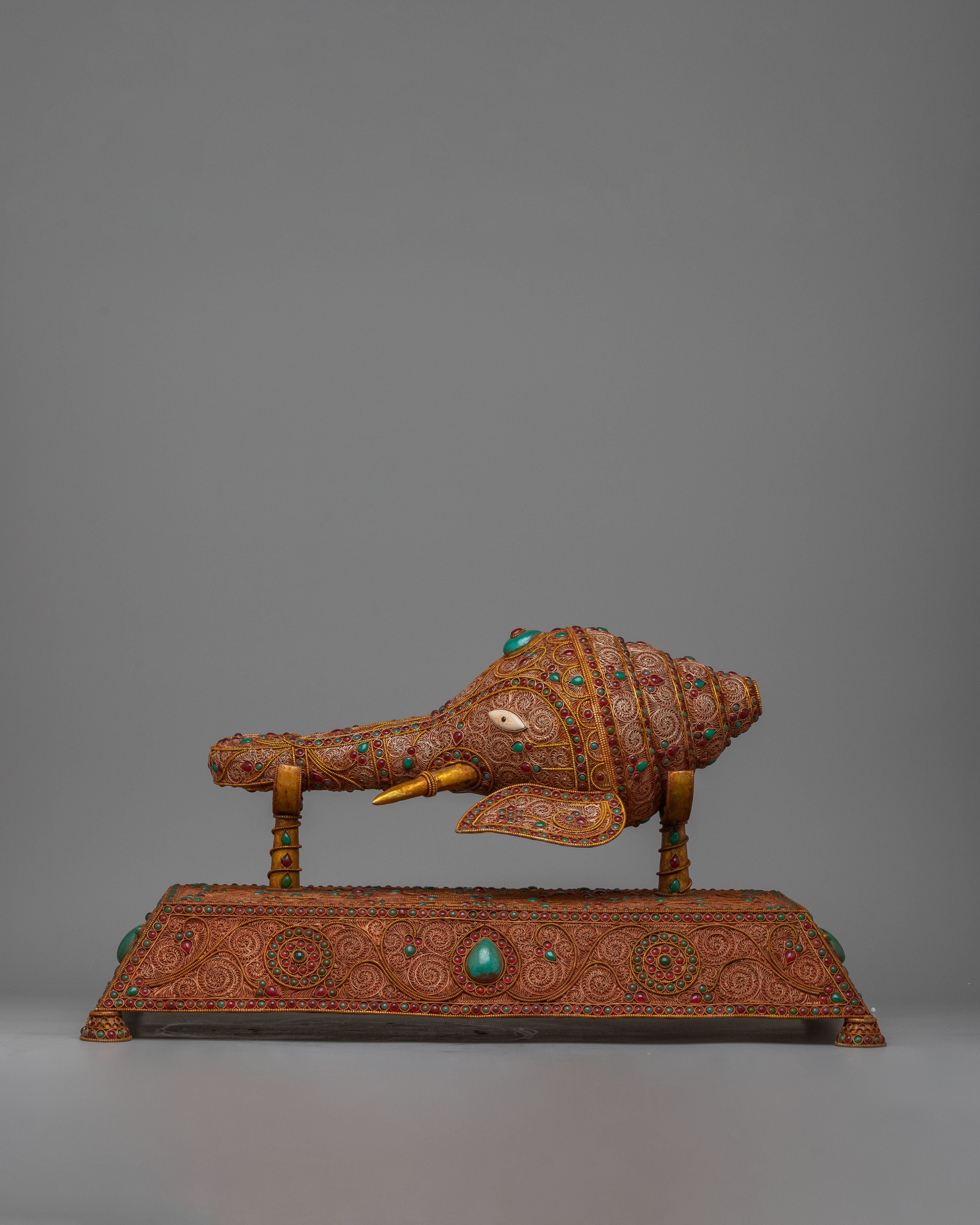 Conch Shell with Stand | Harness Divine Sound and Symbolism for Spiritual Practices
