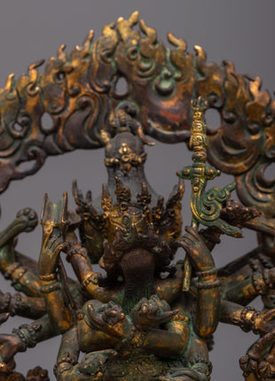 Chakrasamvara and Consort Vajravarahi Statue |  Symbolizing Divine Union and Spiritual Harmony