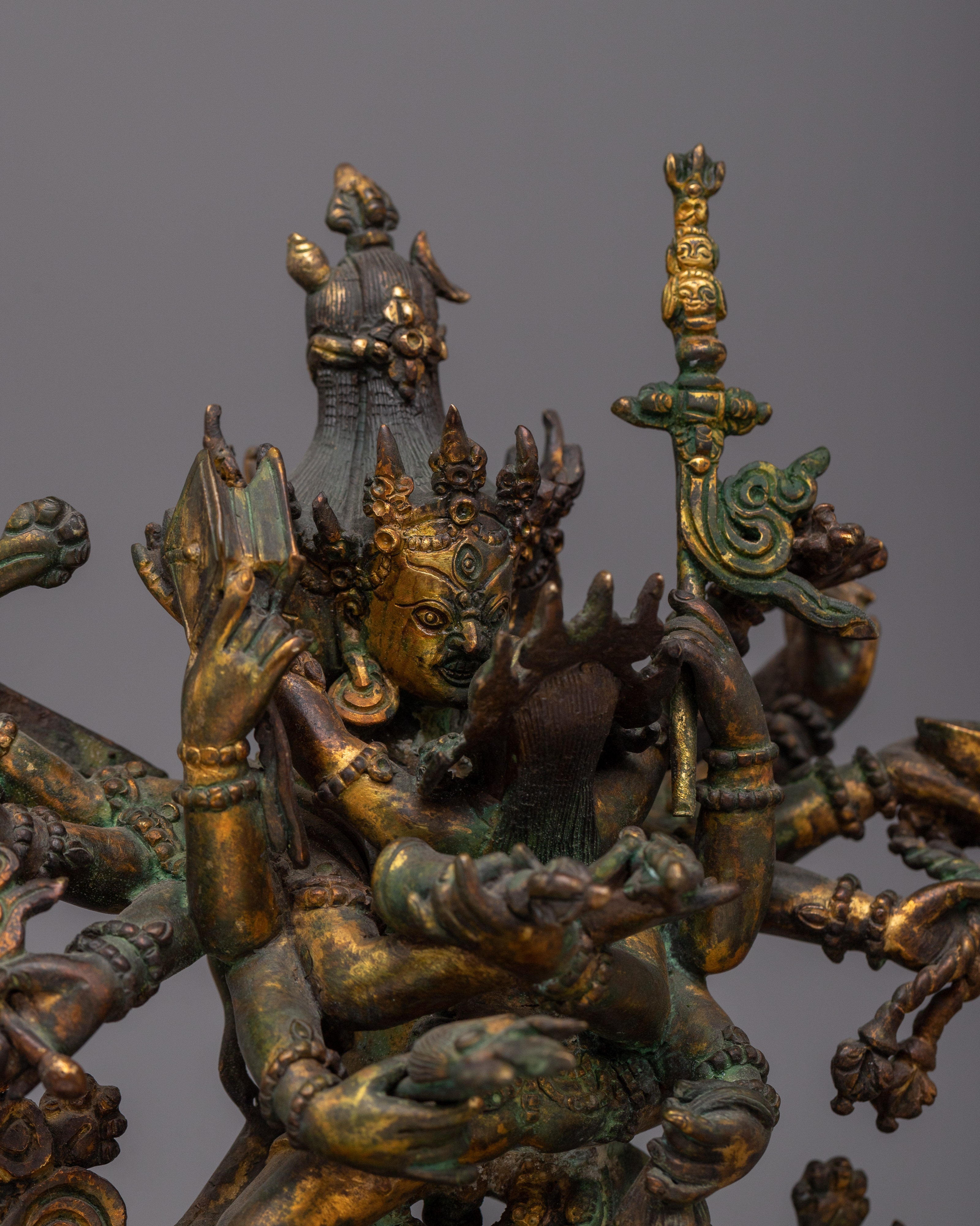 Chakrasamvara and Consort Vajravarahi Statue |  Symbolizing Divine Union and Spiritual Harmony