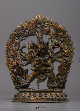 Chakrasamvara and Consort Vajravarahi Statue |  Symbolizing Divine Union and Spiritual Harmony