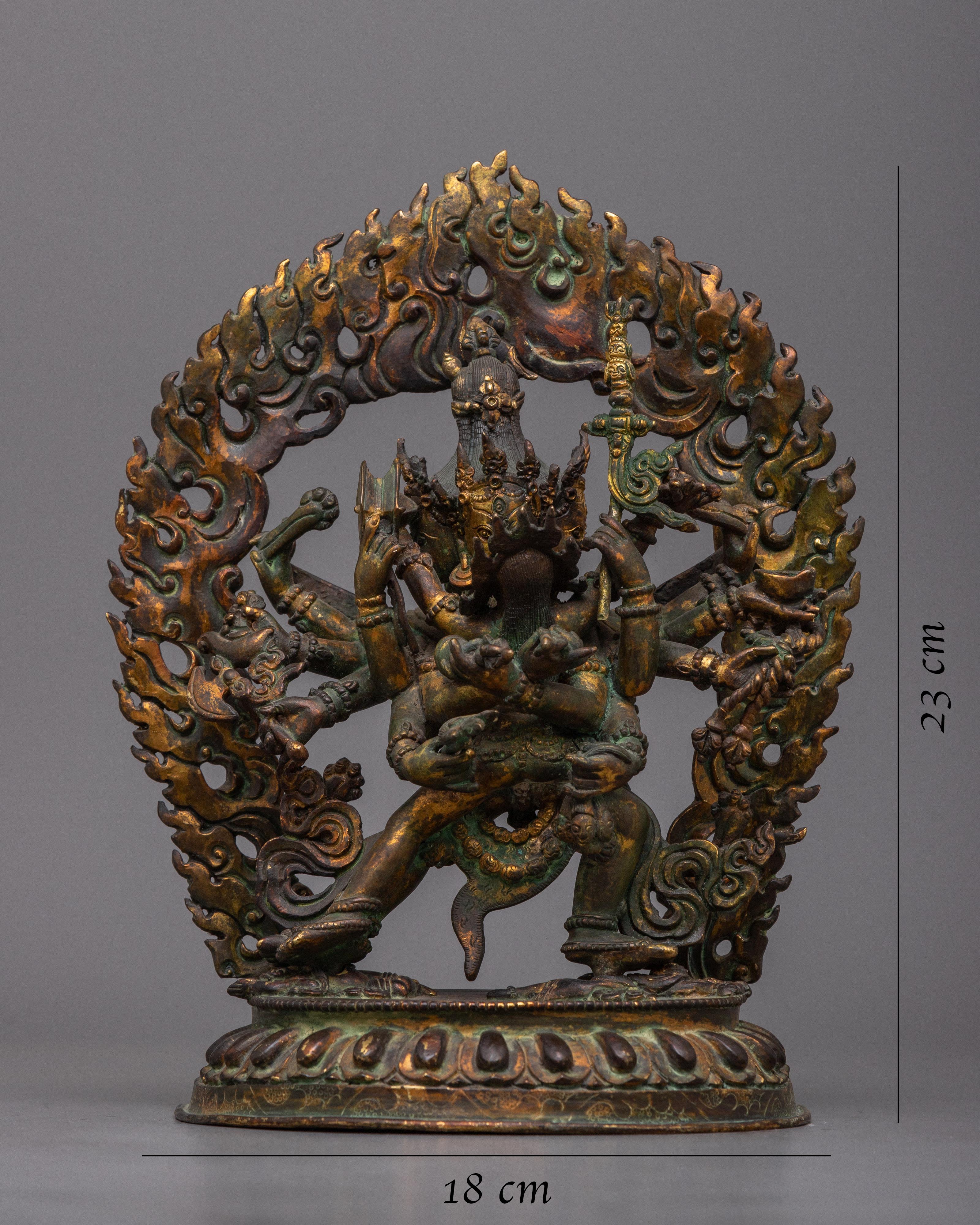 Chakrasamvara and Consort Vajravarahi Statue |  Symbolizing Divine Union and Spiritual Harmony