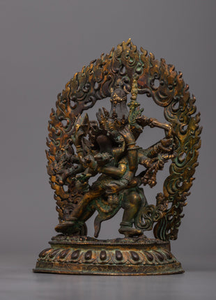 Chakrasamvara and Consort Vajravarahi Statue |  Symbolizing Divine Union and Spiritual Harmony