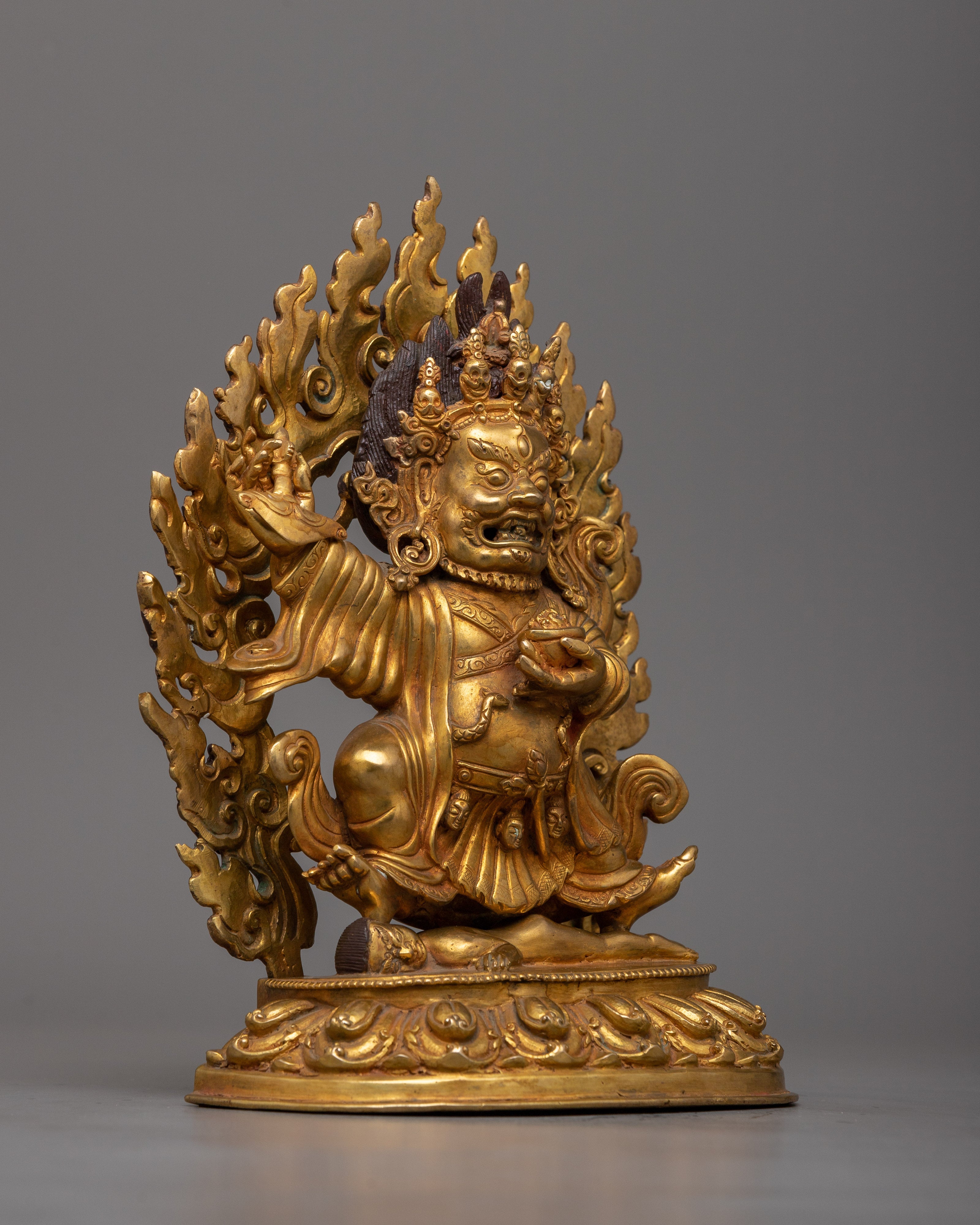 Two-Armed Bernagchen Mahakala Dharma Protector | Statue of Fearless Energy and Protection