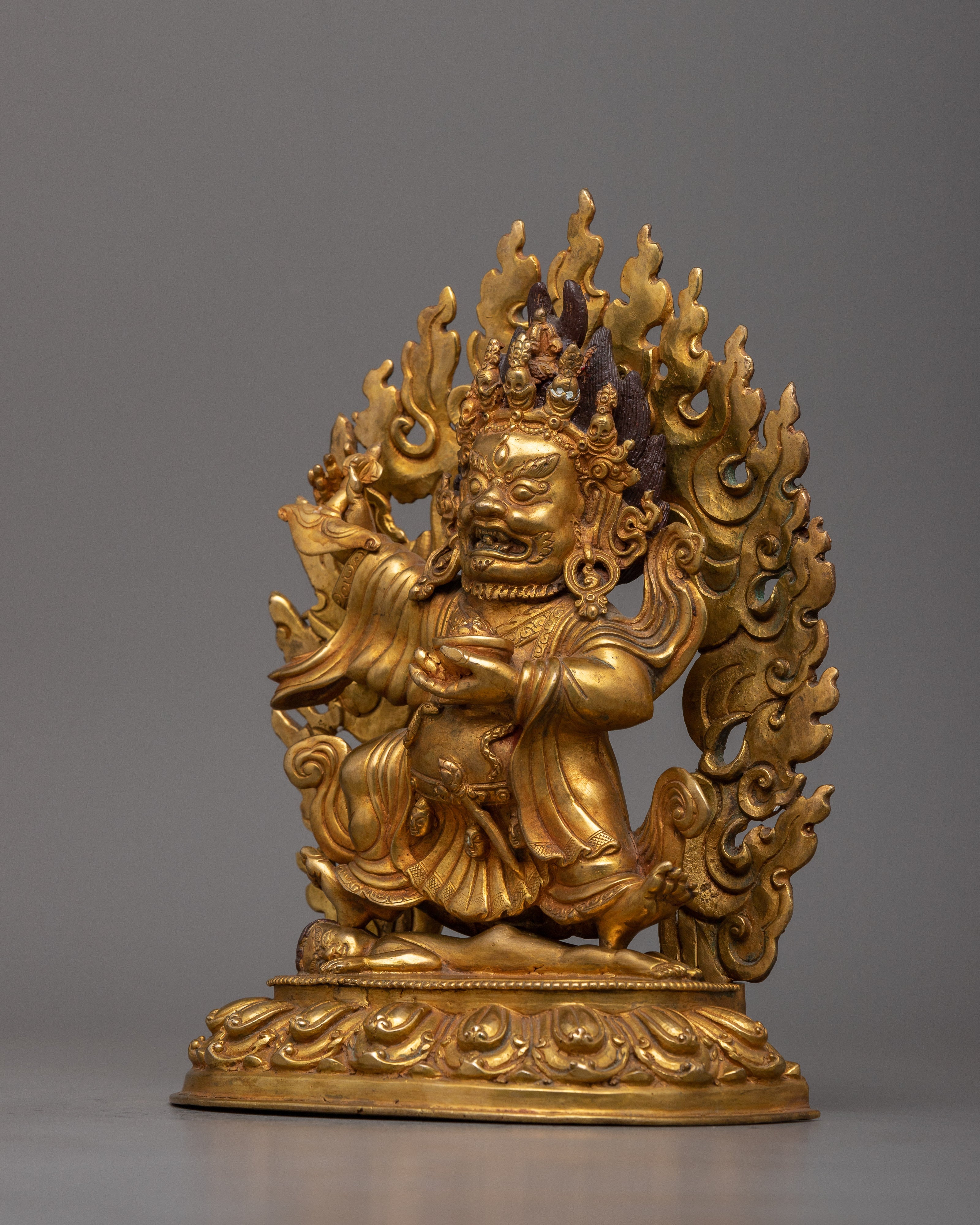 Two-Armed Bernagchen Mahakala Dharma Protector | Statue of Fearless Energy and Protection