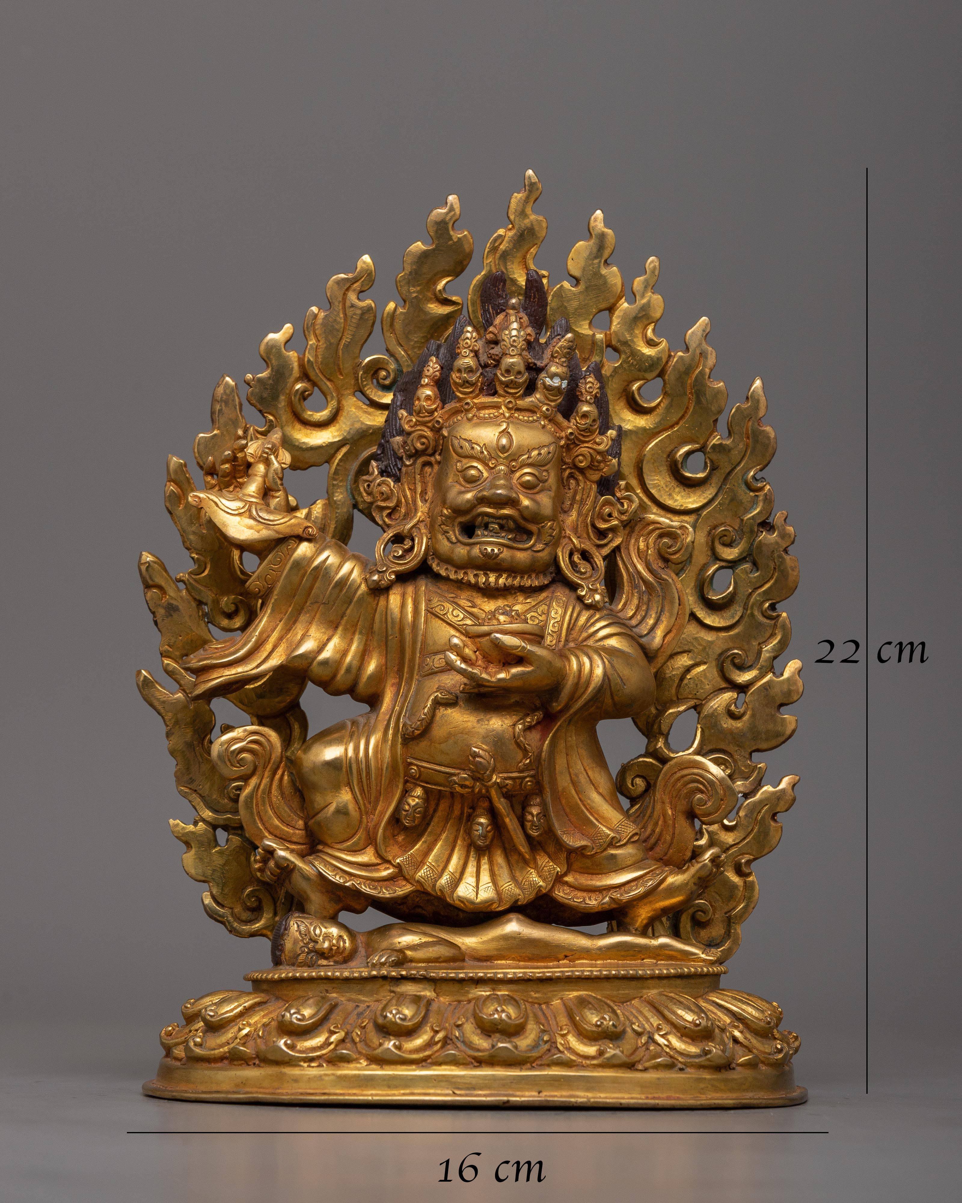 Two-Armed Bernagchen Mahakala Dharma Protector | Statue of Fearless Energy and Protection