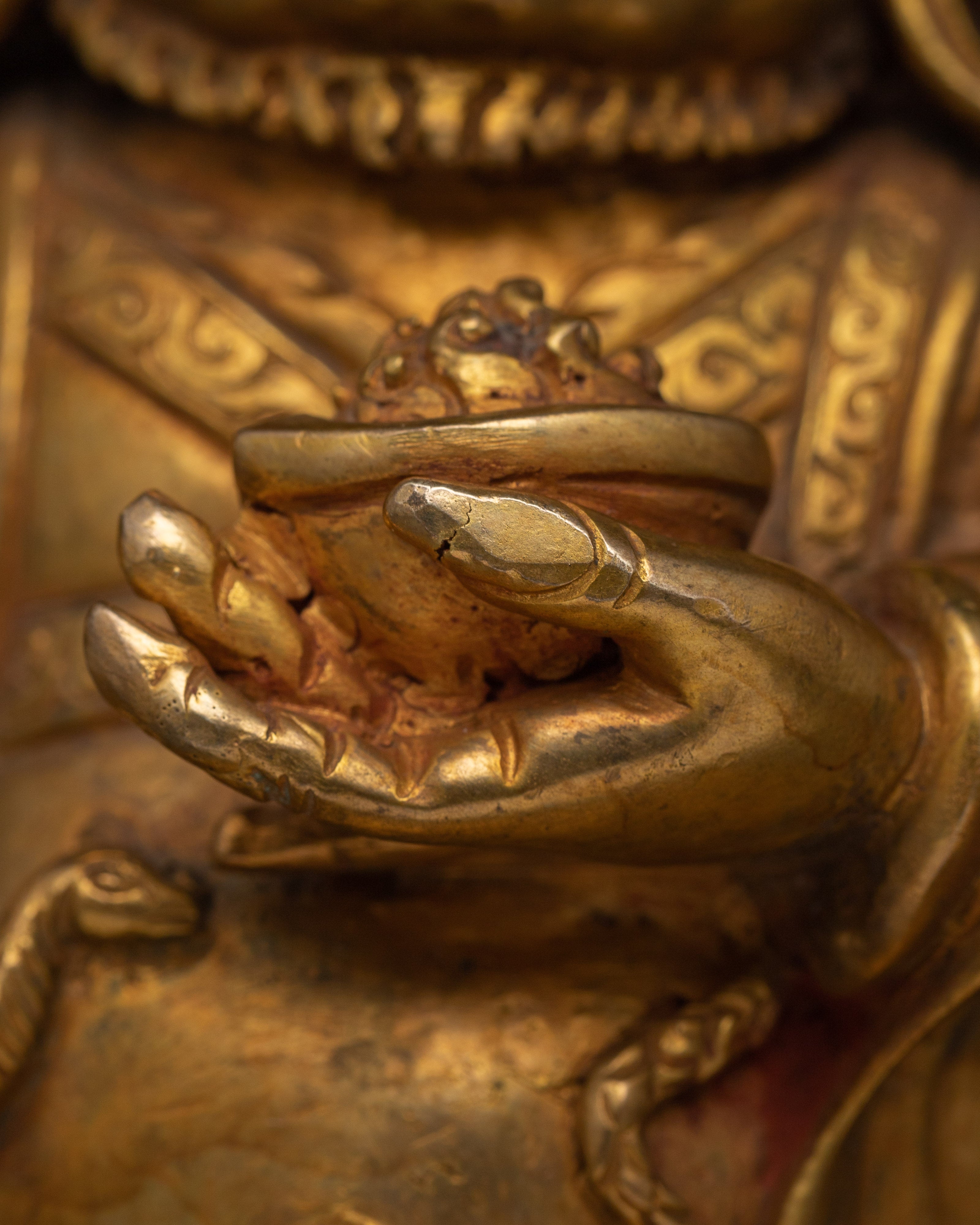 Two-Armed Bernagchen Mahakala Dharma Protector | Statue of Fearless Energy and Protection