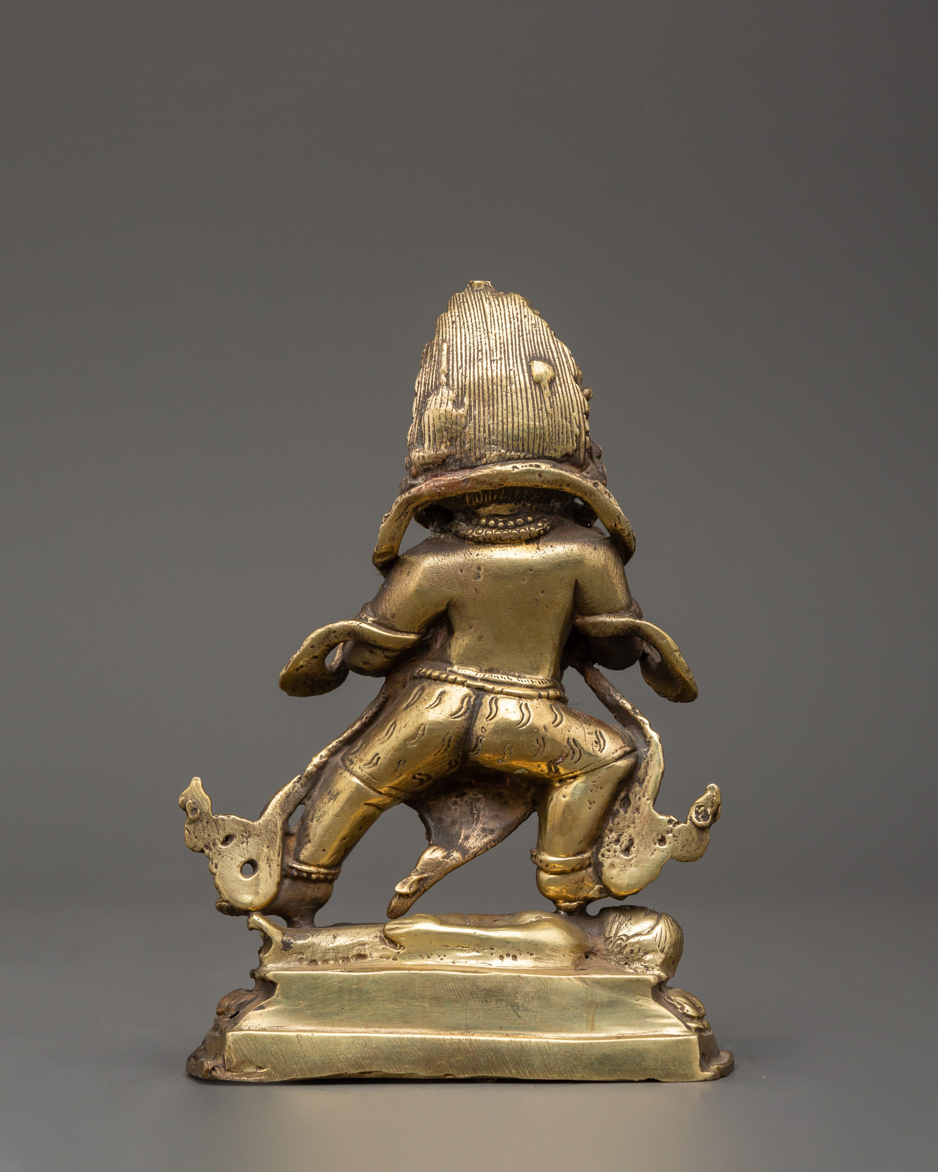 Handcrafted Brass Mahakala Bernagchen Statue | Buddhist Home Decor