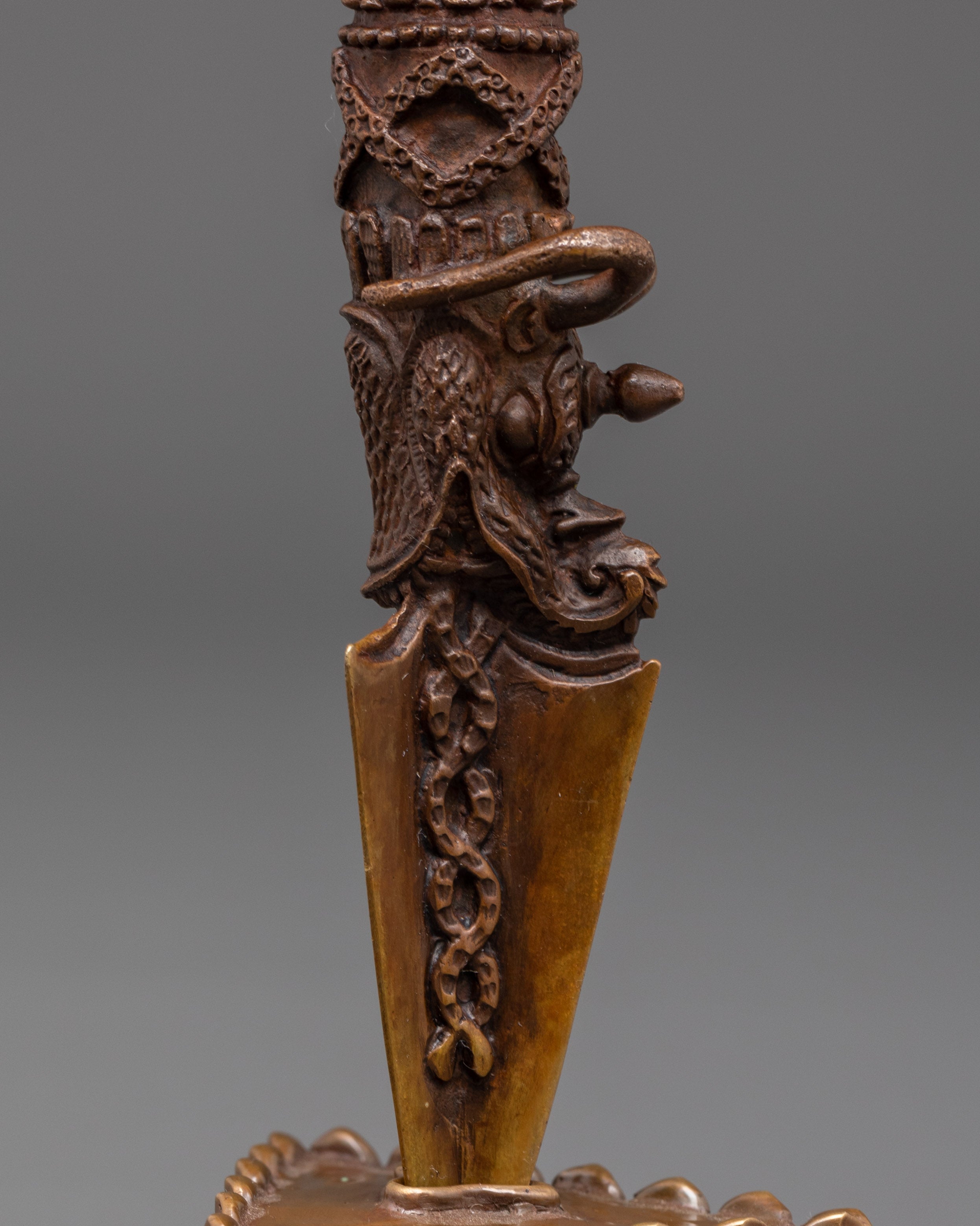 Oxidized Buddhist Phurba | Tibetan Ritual Tool