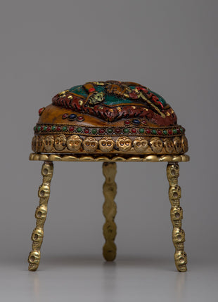 Kapala Skull Bowl | Sacred Rituals Enhanced with Copper and Silver