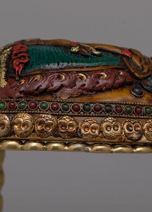 Kapala Skull Bowl | Sacred Rituals Enhanced with Copper and Silver