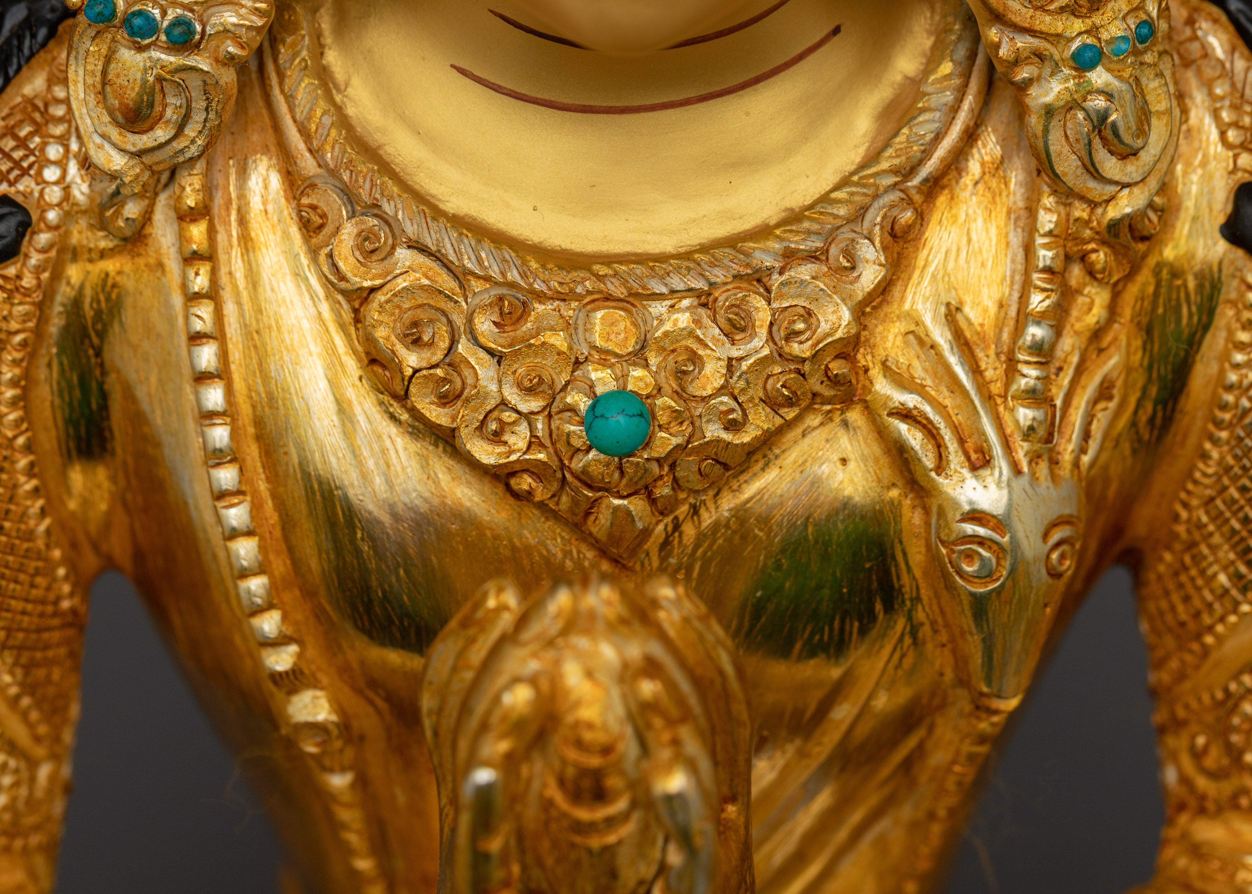 Golden Four Armed Chenrezig Statue | Spiritual Enlightenment