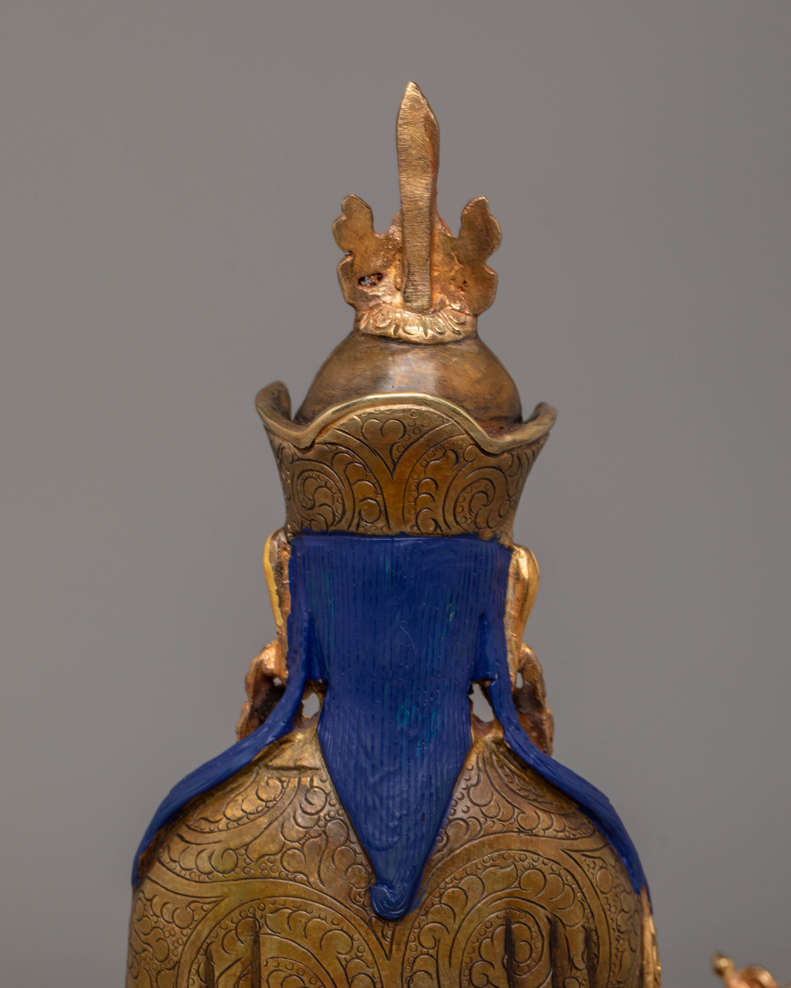 24k Gold Glided Statue of Guru Rinpoche | Divine Representation of Wisdom