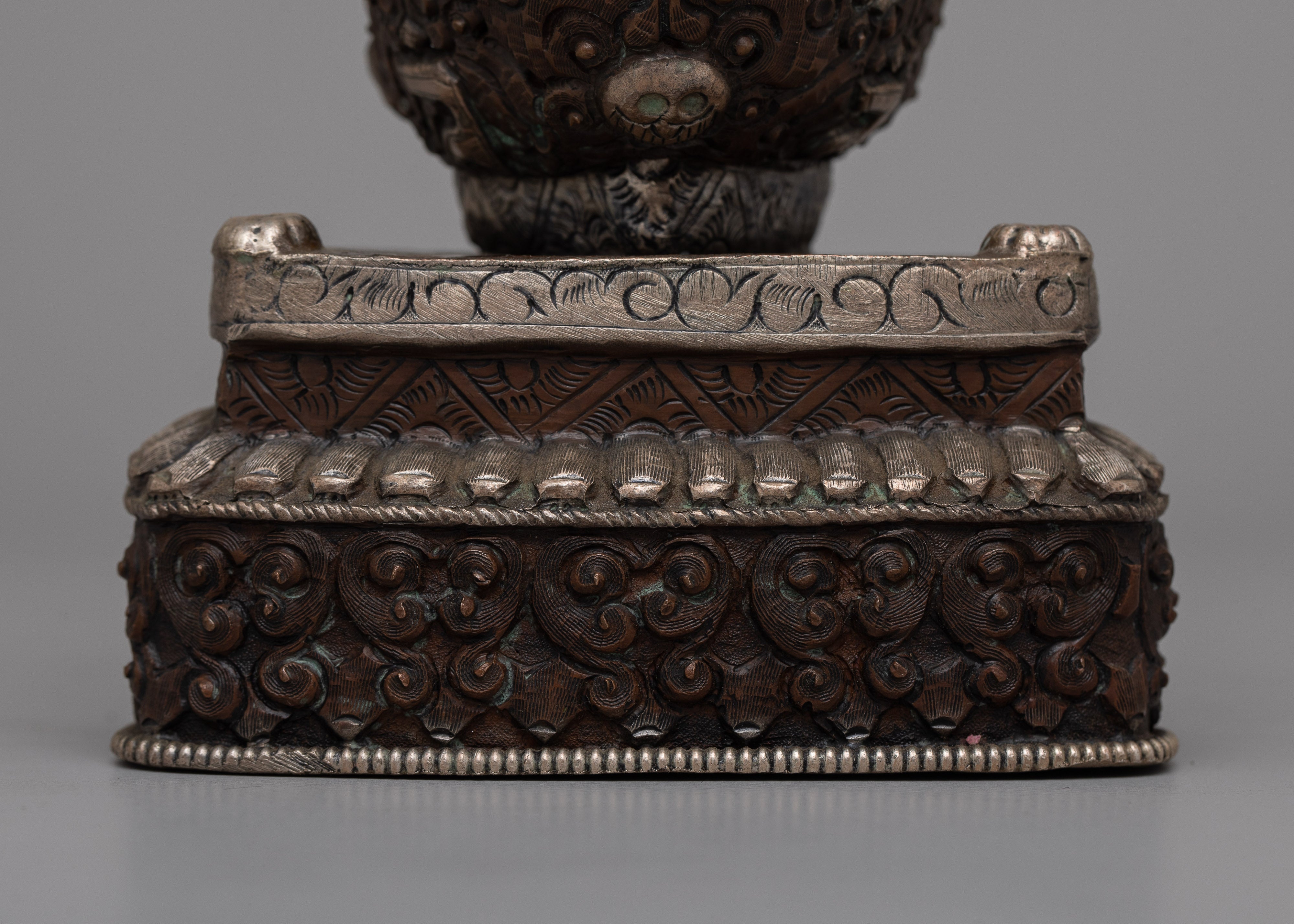 Handmade Tibetan Kapala Set | Sacred Ritual Vessels for Offering