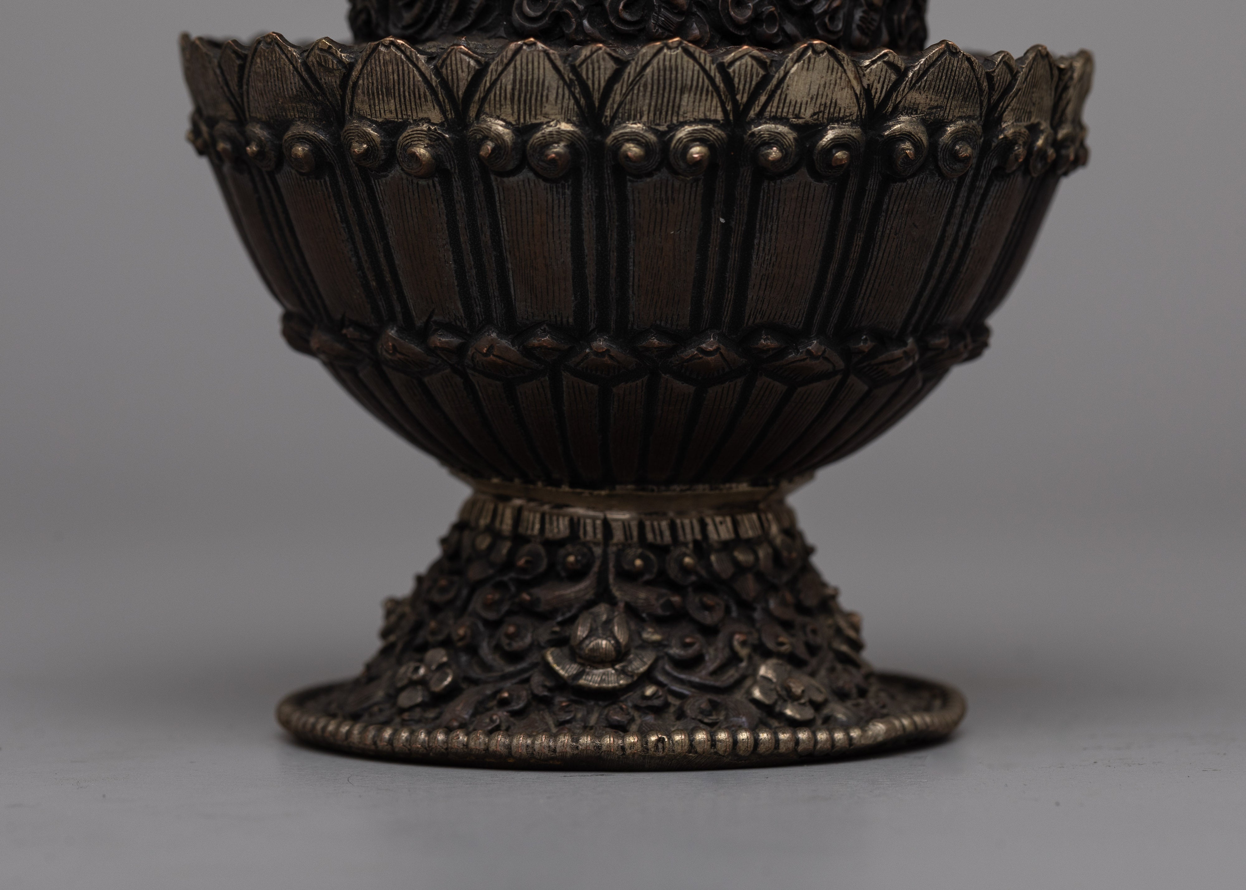 Oxidized Copper Dhupur Rice Pot | Traditional Vessel for Sacred Offerings