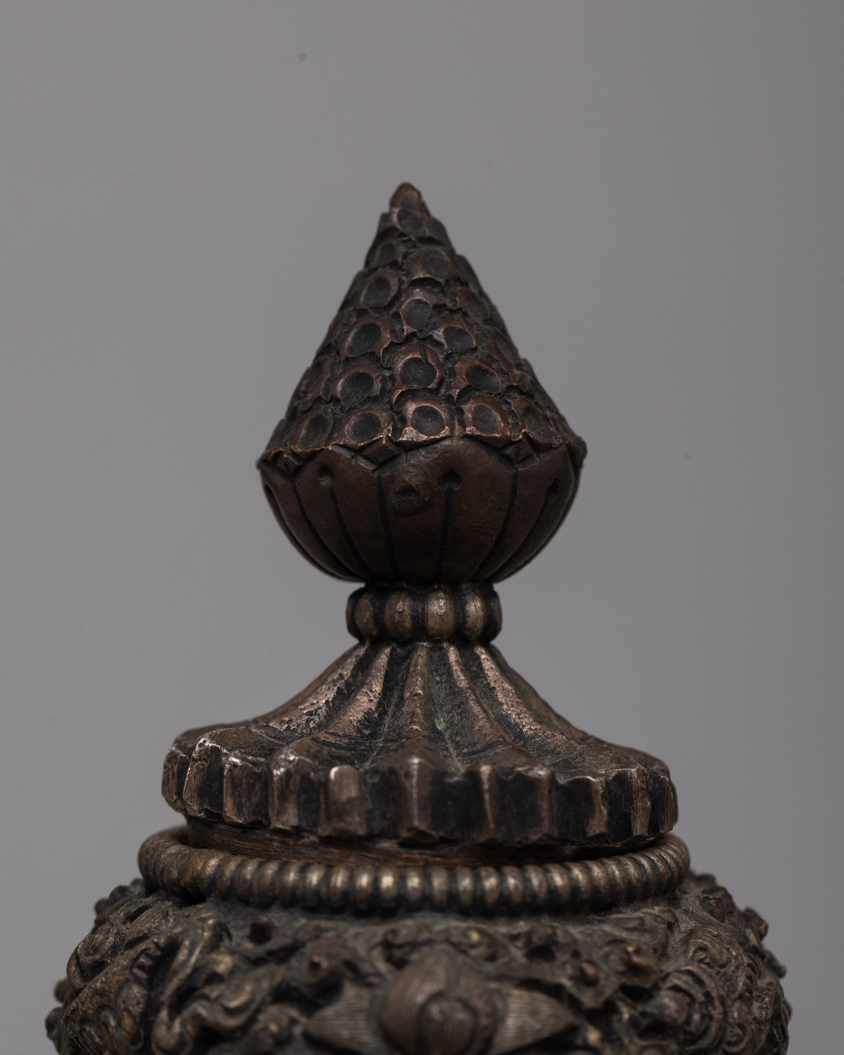 Oxidized Copper Dhupur Rice Pot | Traditional Vessel for Sacred Offerings