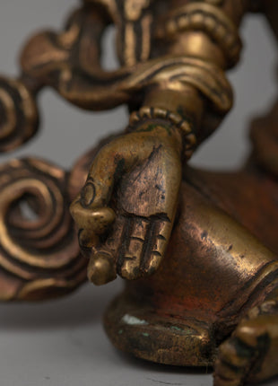 Handcarved Goddess Green Tara Figure | The Mother of Liberation