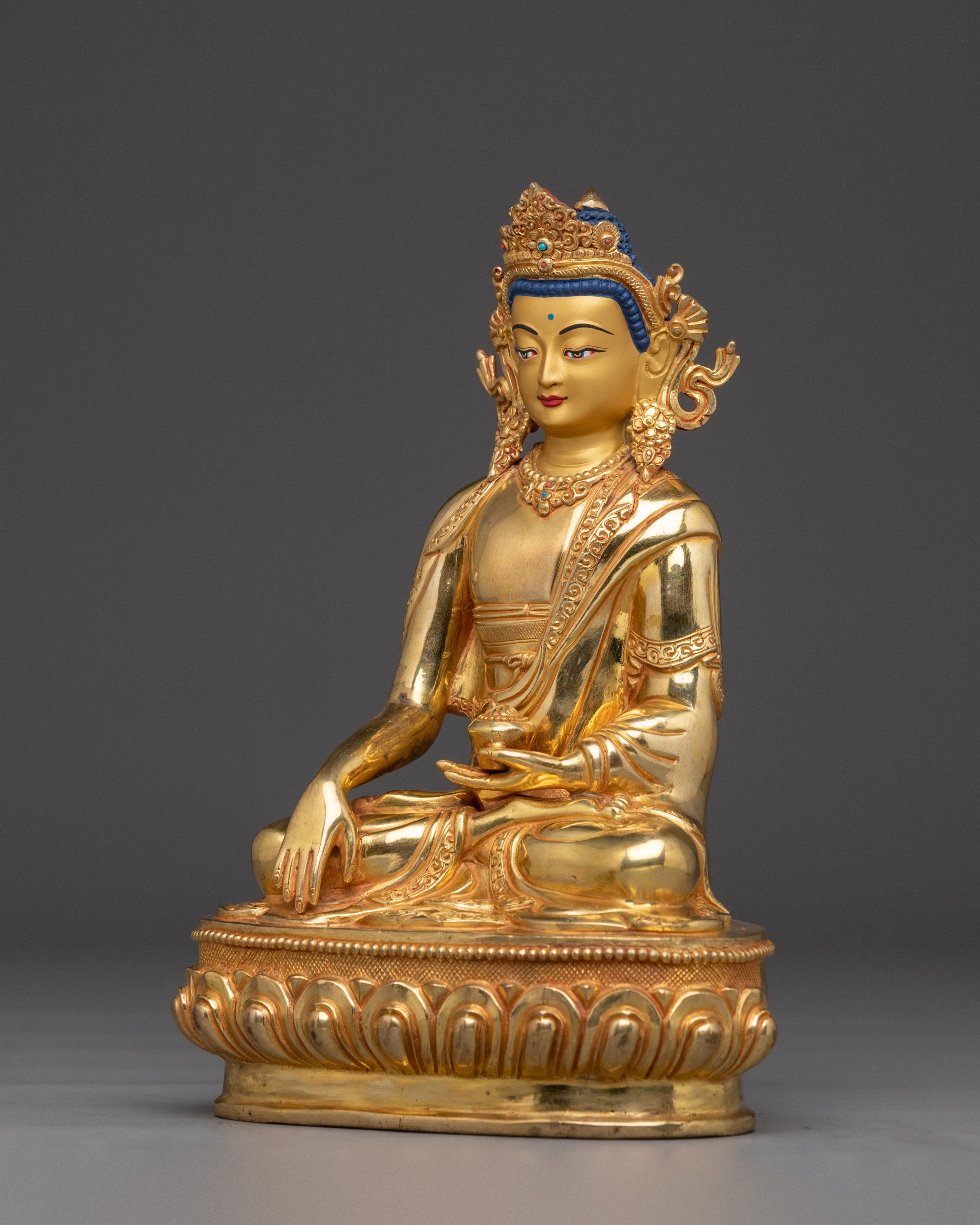 Golden Statue of Historical Gautama Buddha | Shakyamuni Buddha Artwork