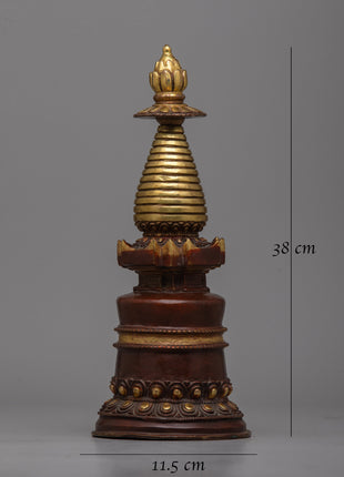 Stupa for Tibetan Ritual | Spiritual Decor for Meditation and Sacred Spaces