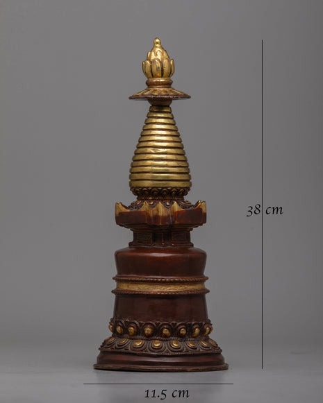 Stupa for Tibetan Ritual | Spiritual Decor for Meditation and Sacred Spaces