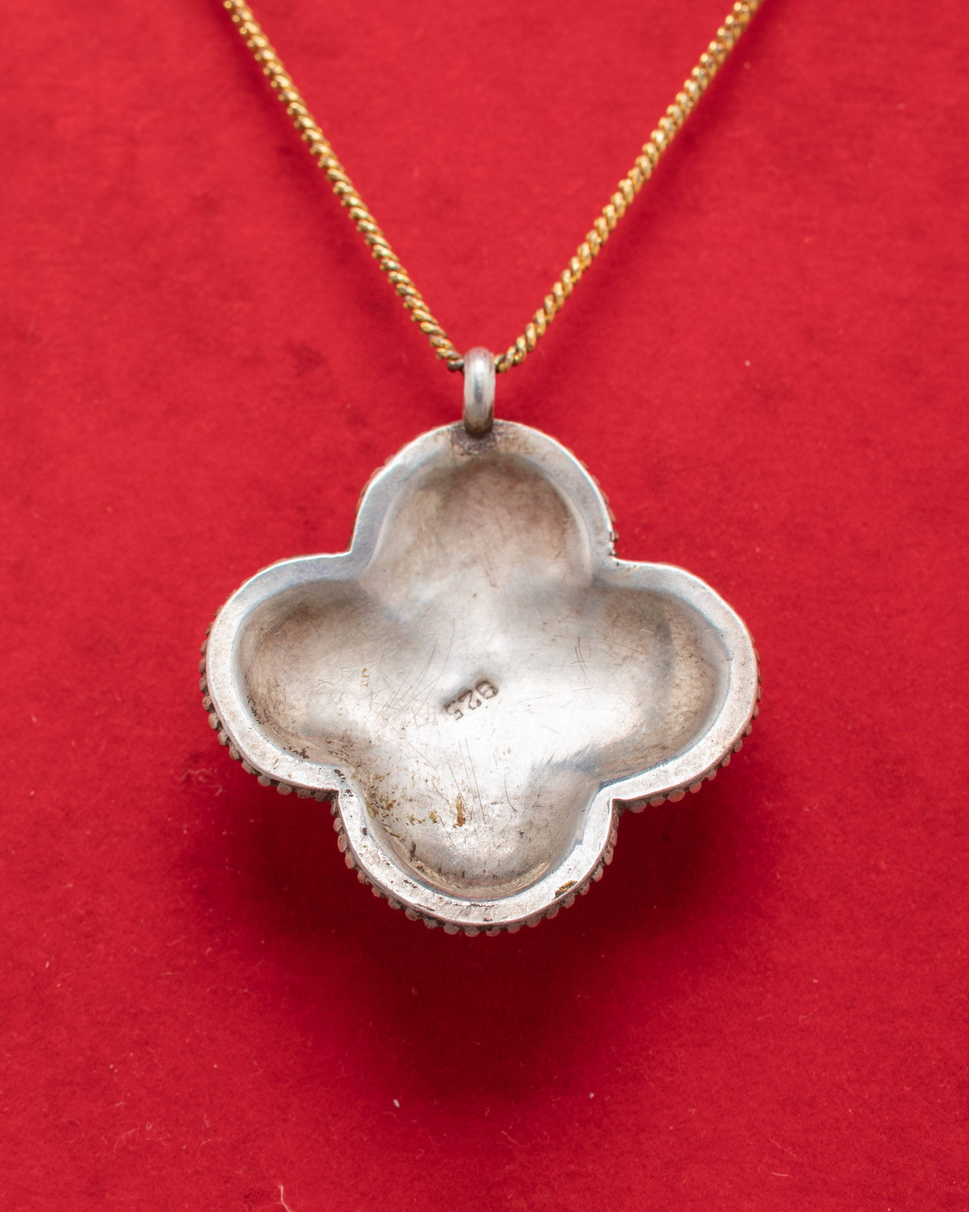 Handmade Filigree Silver Locket | Traditional Quatrefoil Pendant