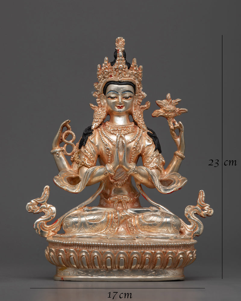 Chenrezig Tibetan Statue | Invoke Compassion and Enlightenment