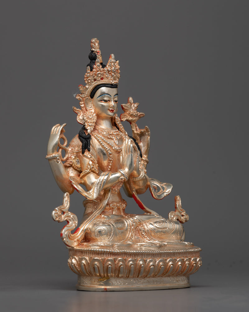 Chenrezig Tibetan Statue | Invoke Compassion and Enlightenment