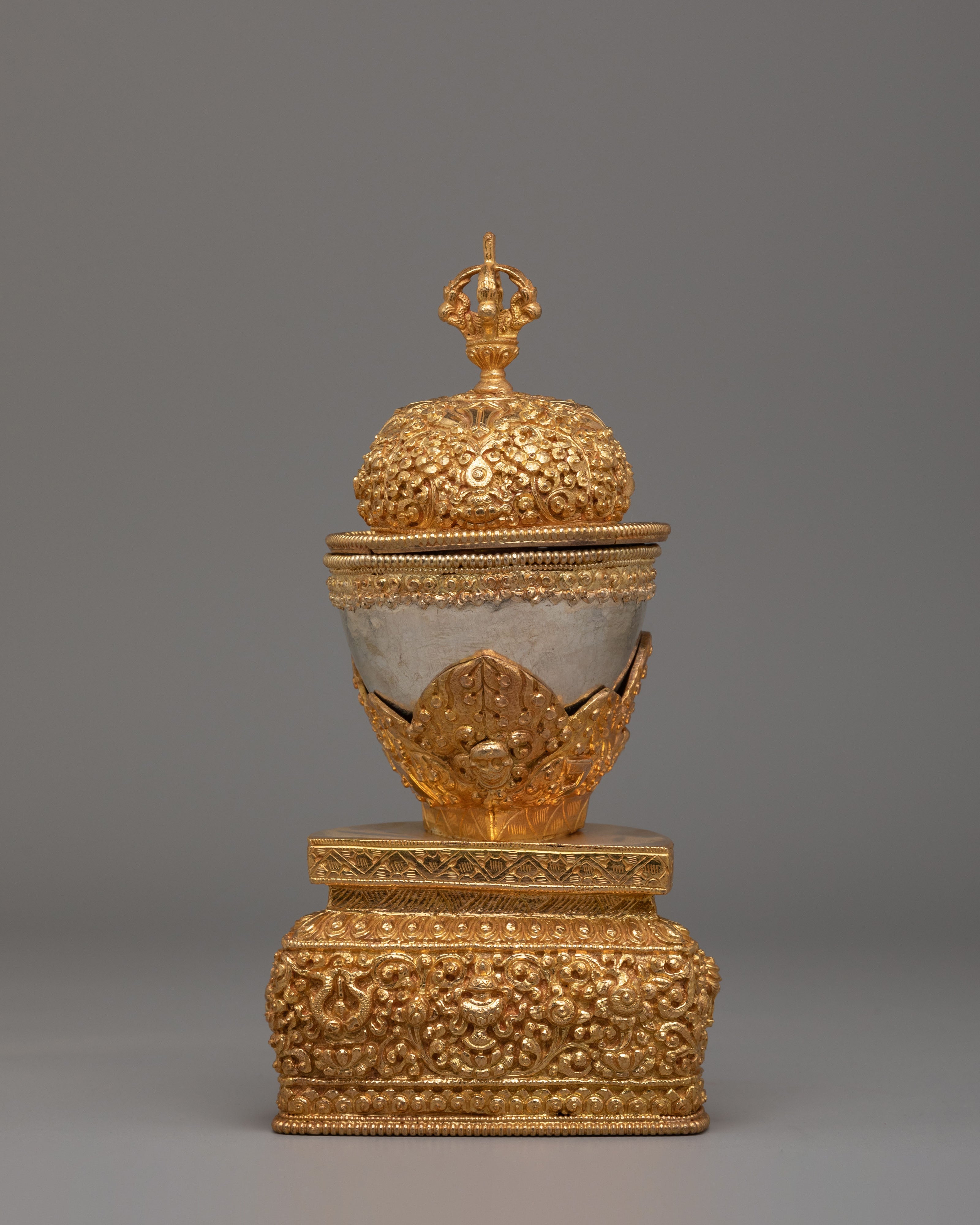 Spiritual Kapala Meditation Set | Tibetan Buddhist Ritual Offering Vessel