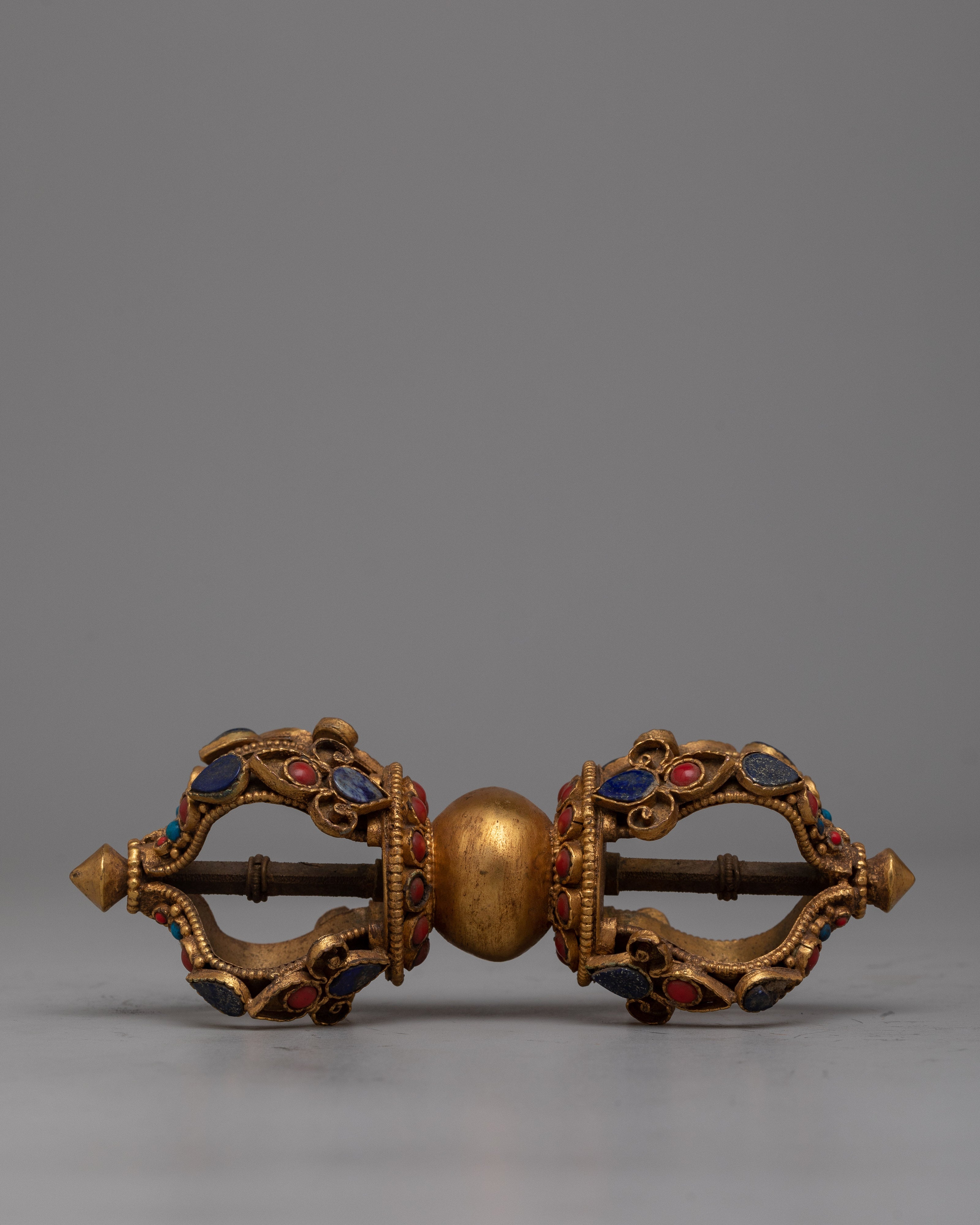 Copper Vajra with 24K Gold Plating | Sacred Symbol of Spiritual Purity and Divine Power