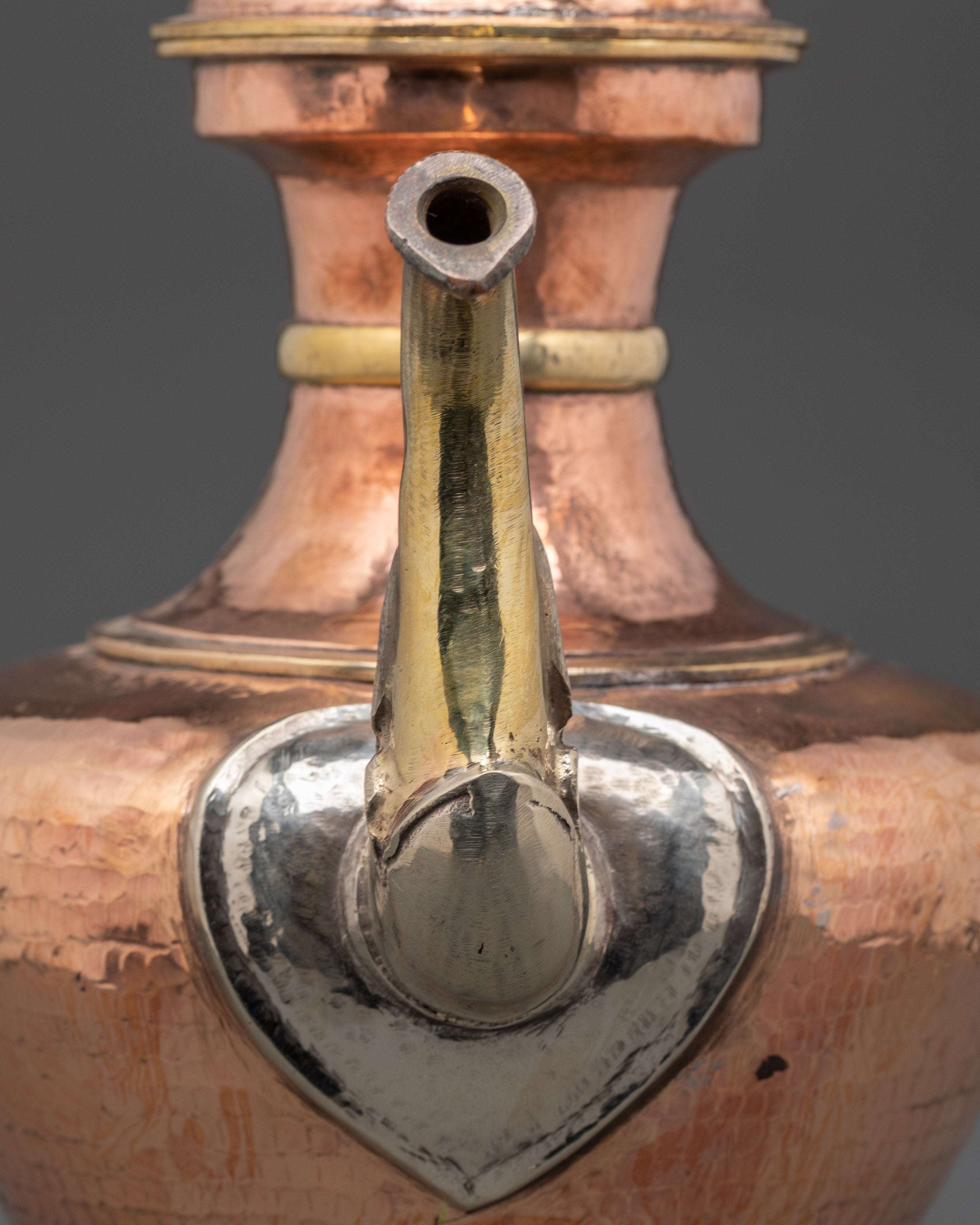 Traditional Copper Teapot | Decorative Tibetan Tea Kettle
