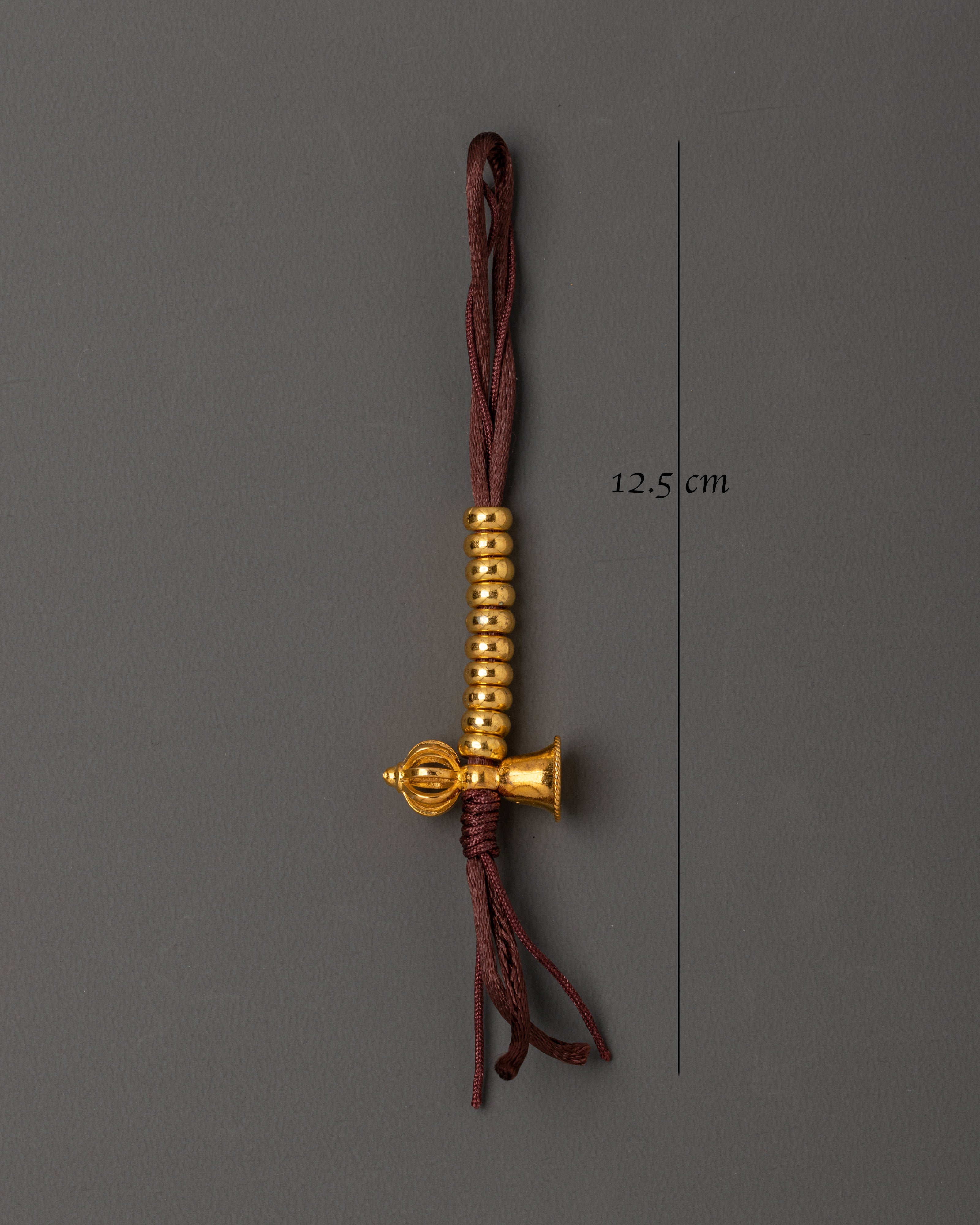 Tibetan Chupsel Ritual Cord with Vajra & Bell | Buddhist Tantric Accessory for Altar or Robe
