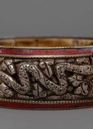 Tibetan Tibet Silver Bangle Bracelet |  Authentic Handcrafted Jewelry from the Himalayas