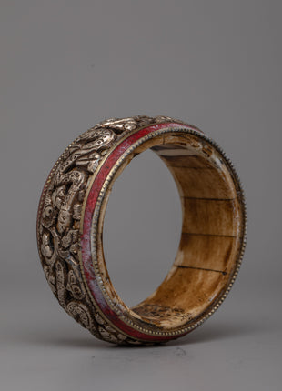 Tibetan Tibet Silver Bangle Bracelet |  Authentic Handcrafted Jewelry from the Himalayas