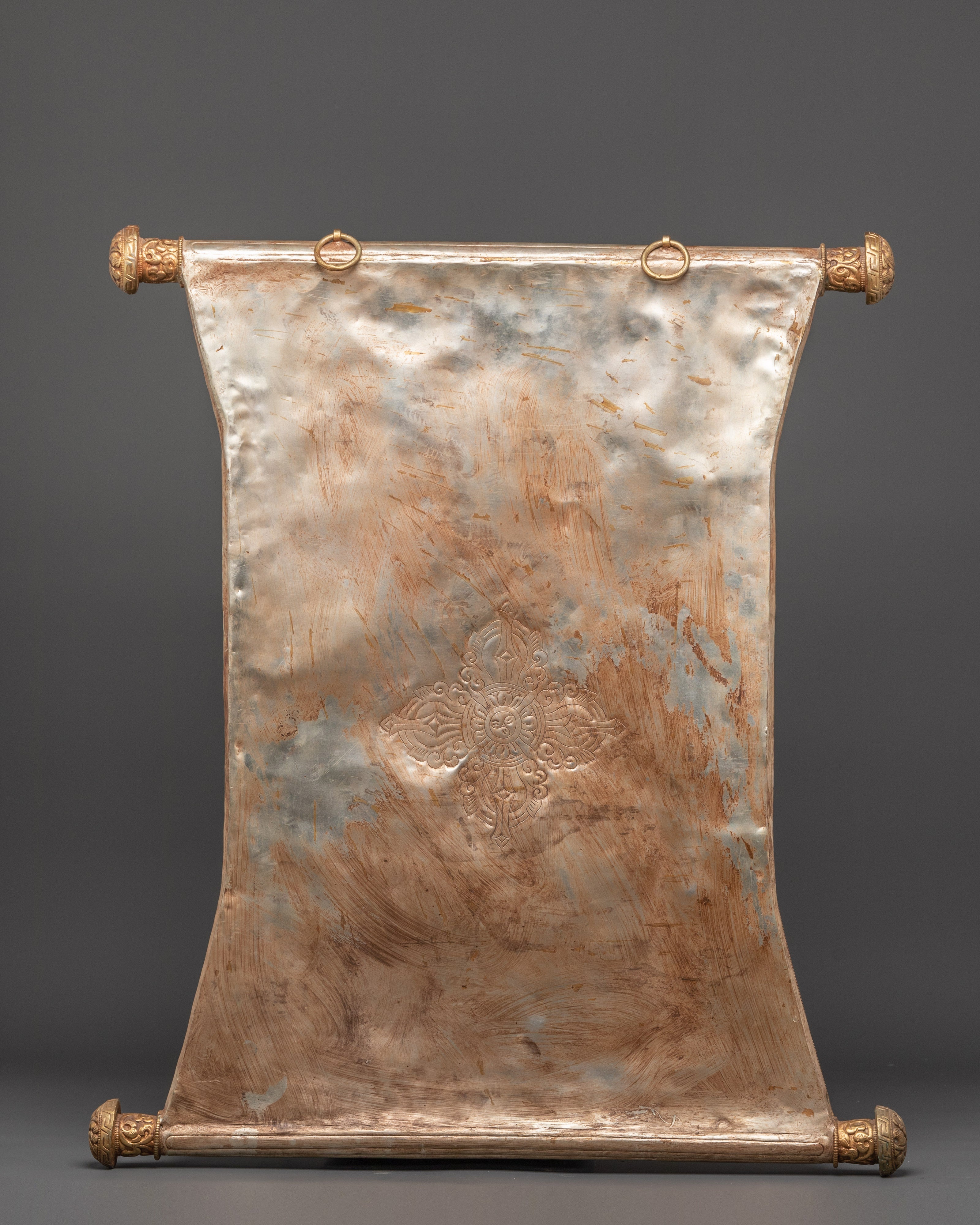 Handcrafted Manjushri Wall Hanging | Buddhist Copper Wall Art