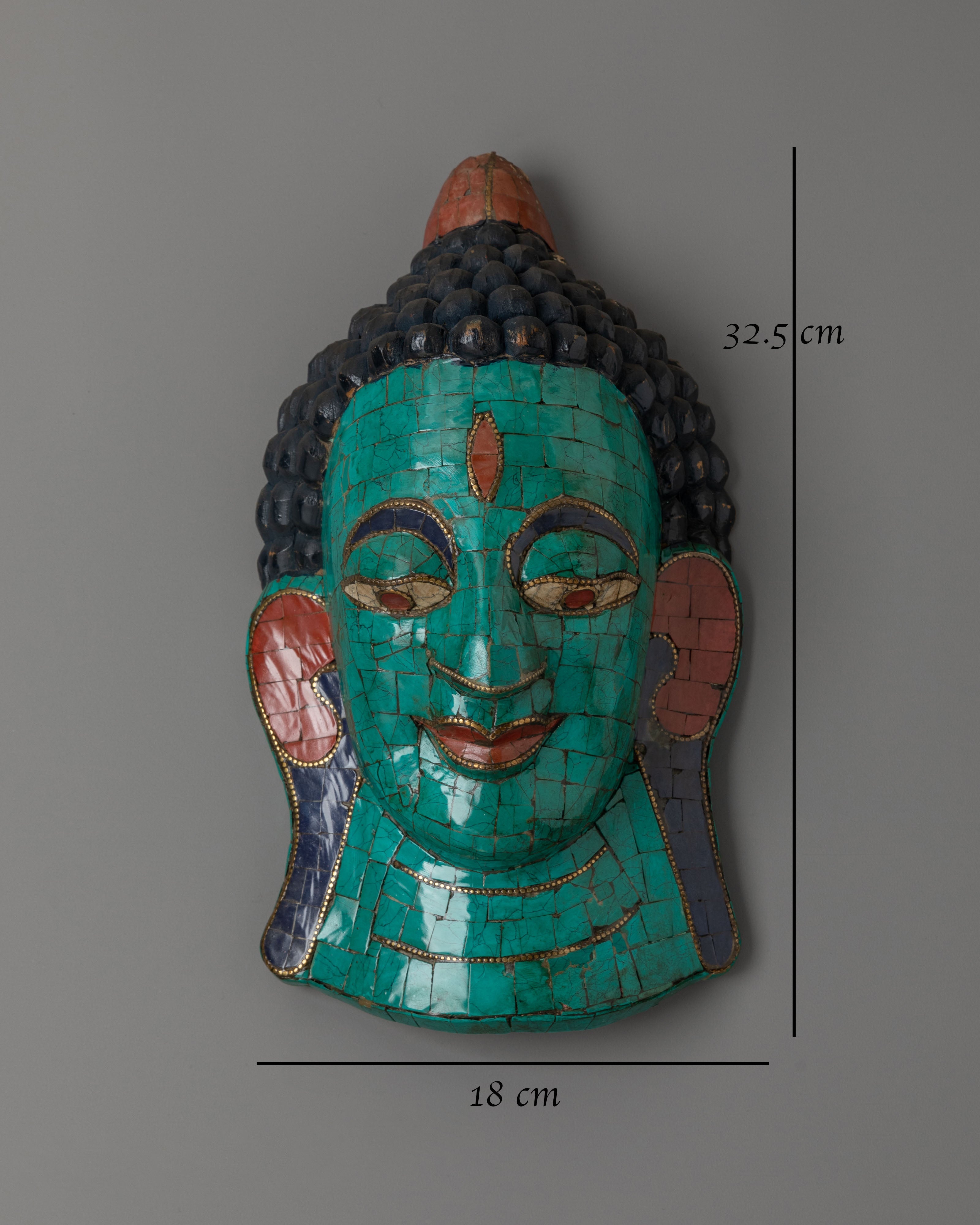 Spiritual Buddha Face Wall Hanging | Tibetan Meditation Art