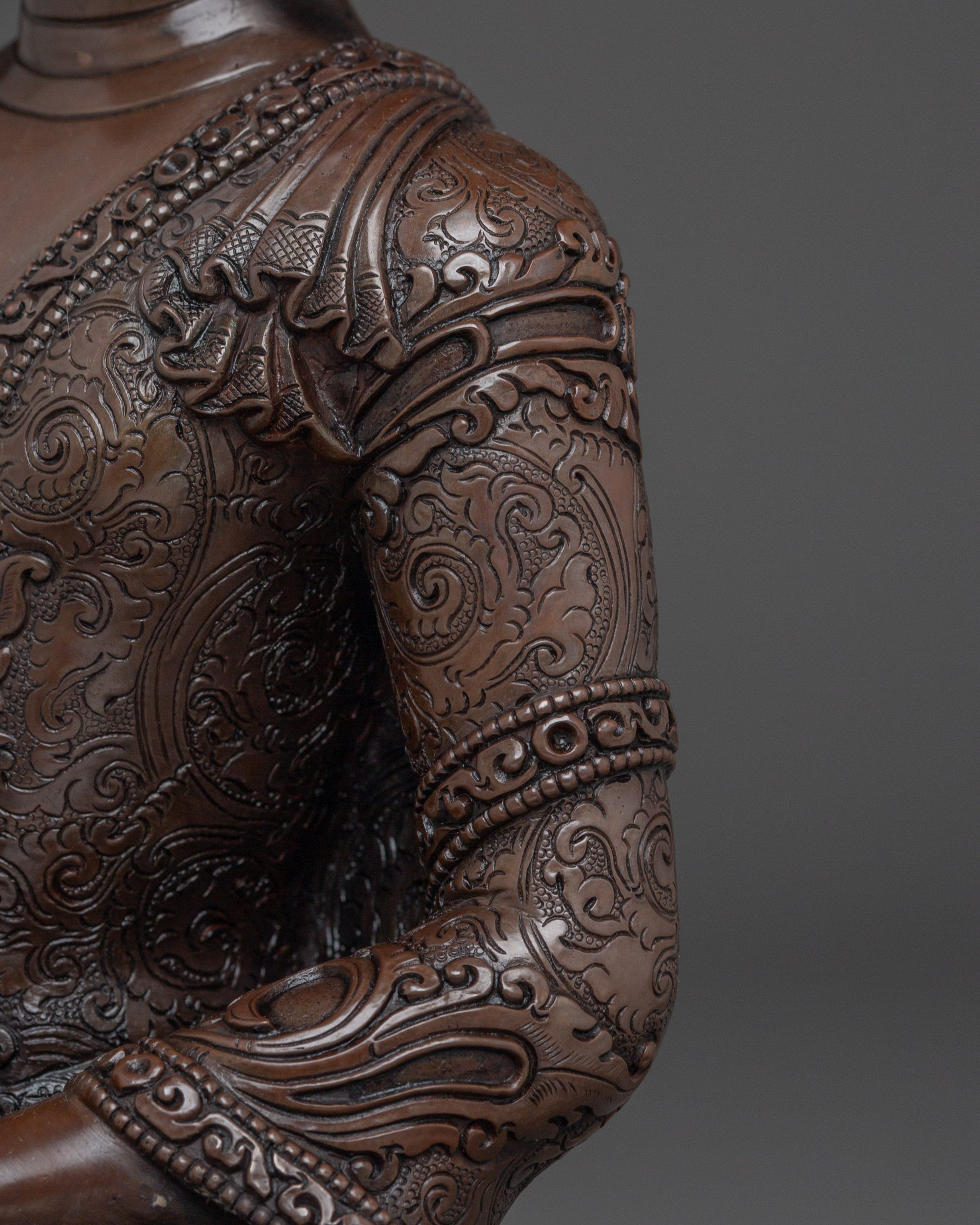 Brown Oxidized Shakyamuni Buddha Statue | Historical Gautama Buddha