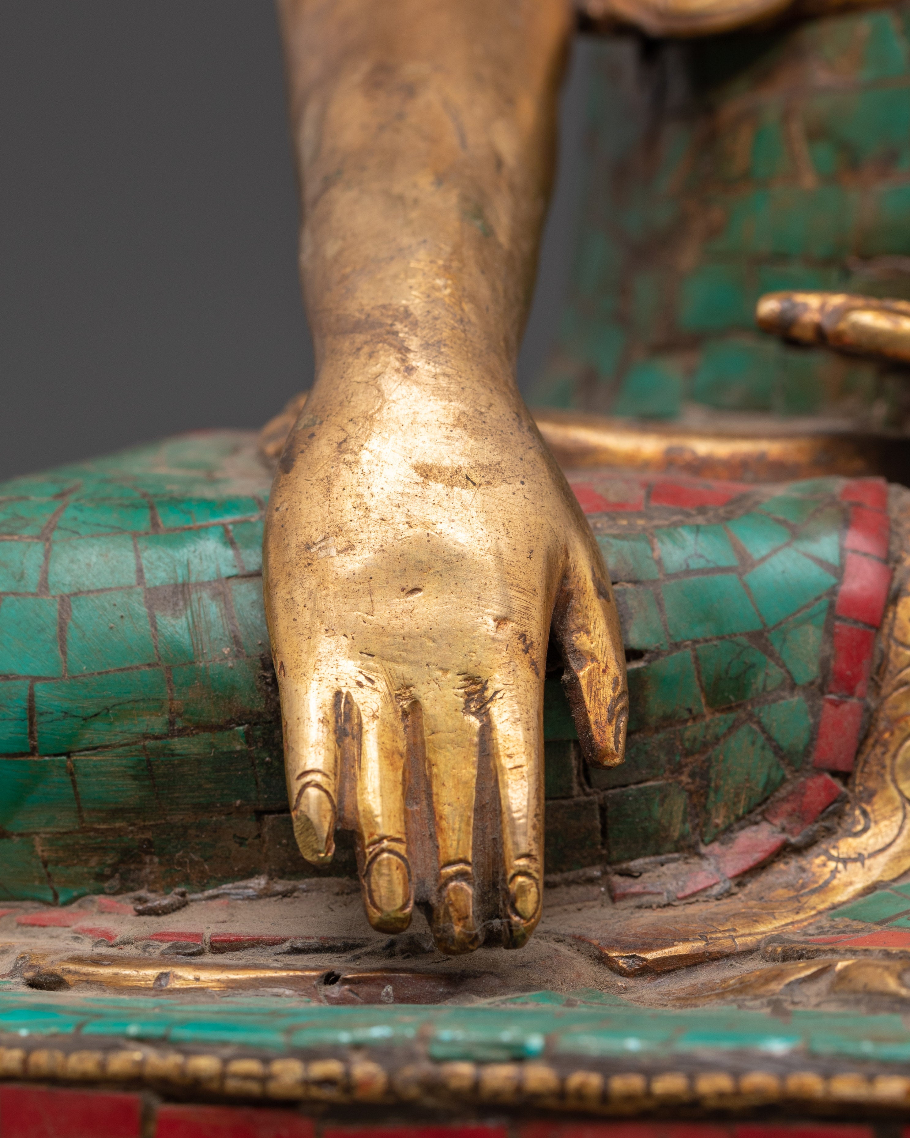 Shakyamuni Buddha Meditation Copper Statue | Figurine for Altar Spaces and Shrine Decor