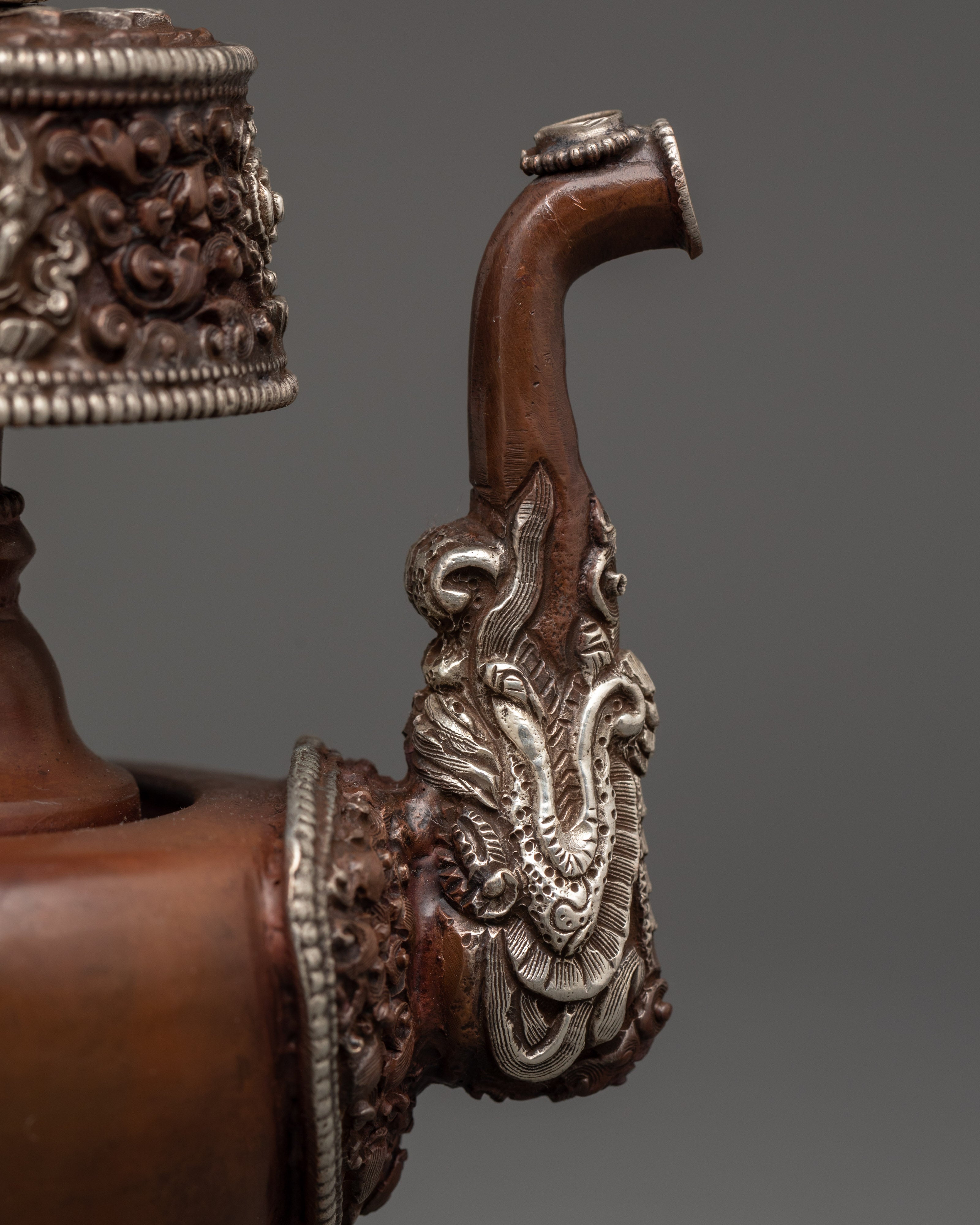 Silver-Plated Bhumba Ritual Set | Spiritual Meditation Decor