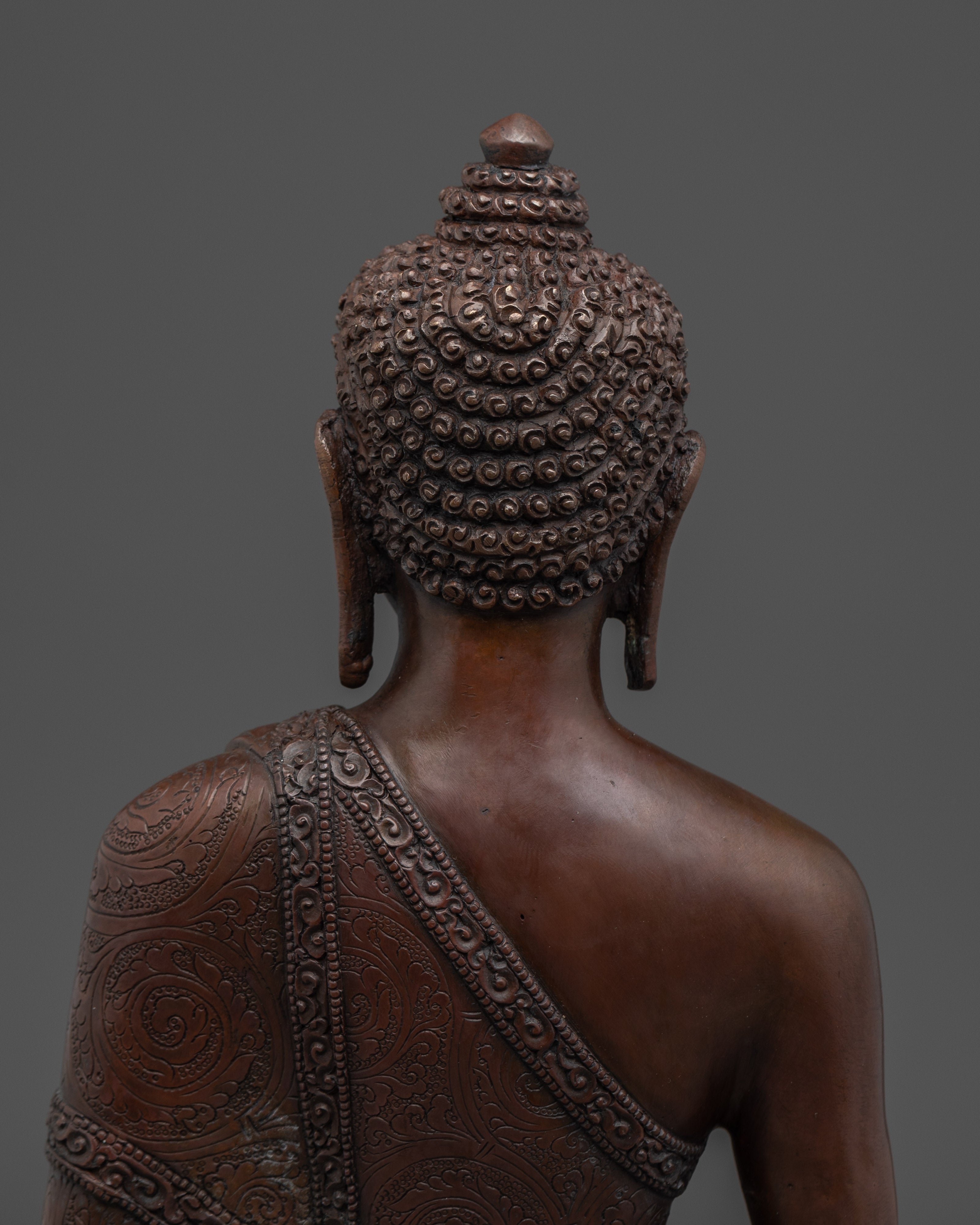 Sukhavati Ruler Oxidized Amitabha Buddha Figurine | Altar Decor for Meditation