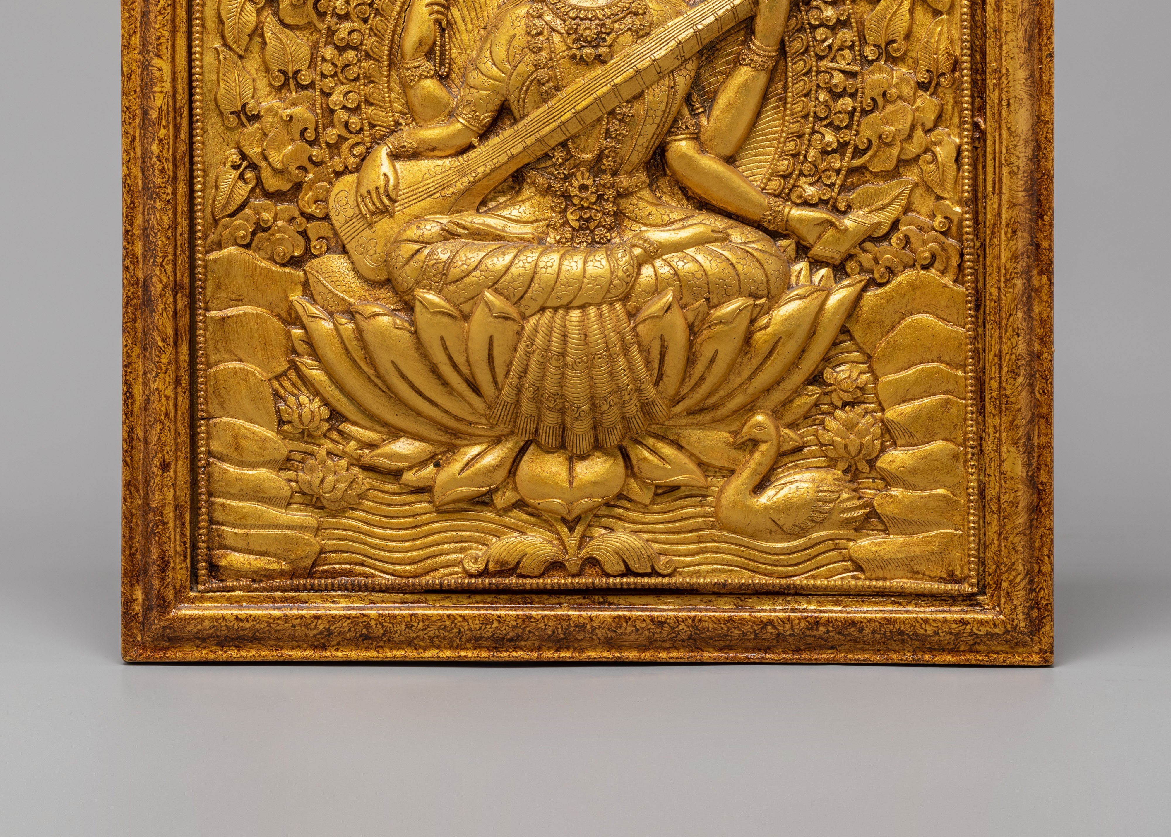 Saraswati Devi Wall Hanging | Embodiment of Wisdom