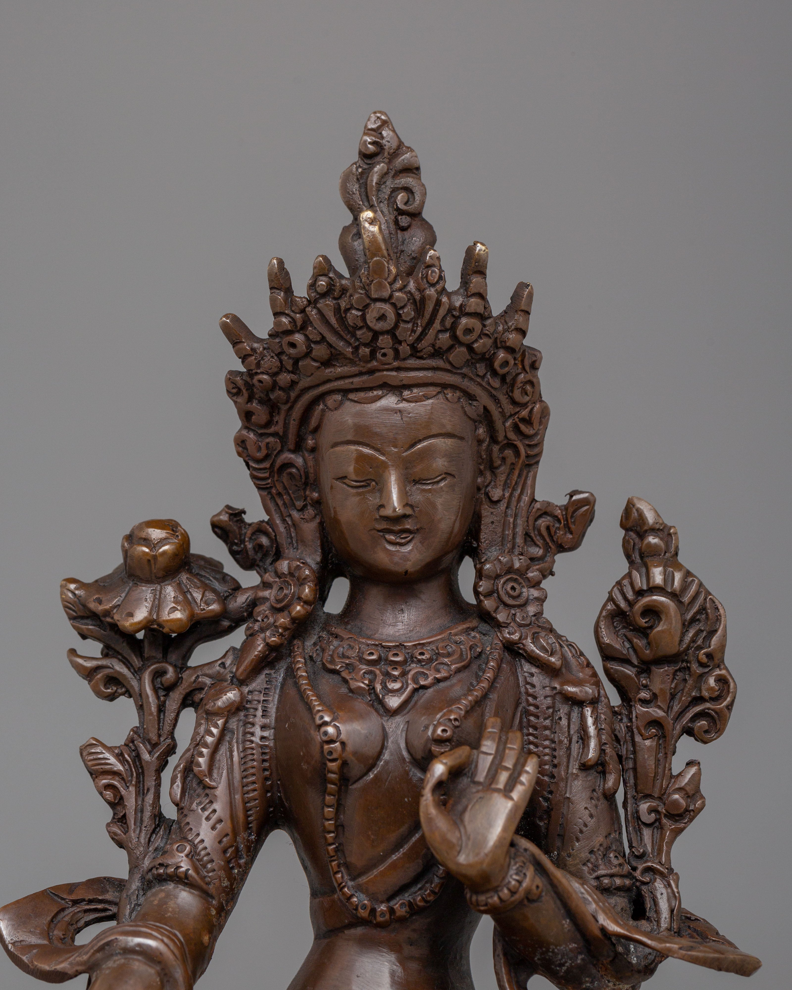 Sita Tara Statue Himalayan Spiritual Art | White Tara Statue