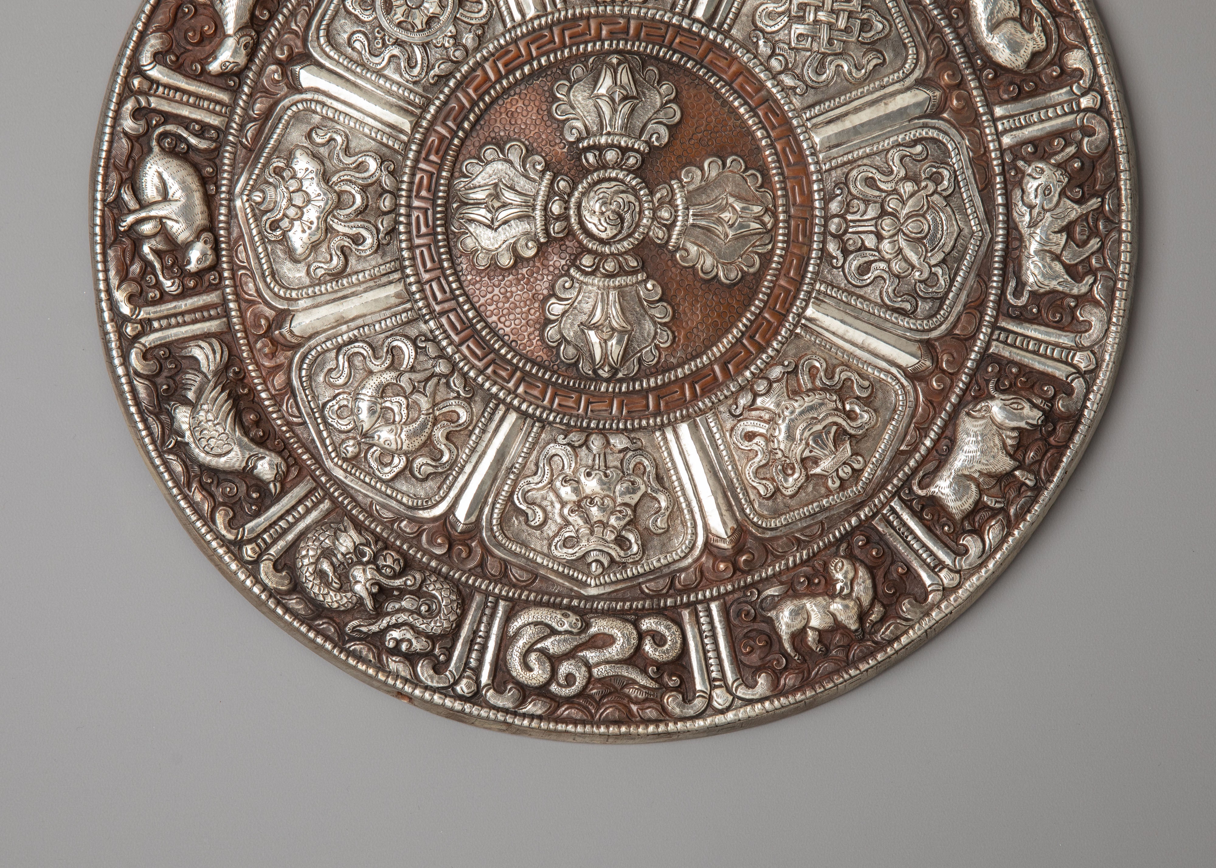 Silver Plated and Oxidized Copper Wall Hanging | Path to Enlightenment