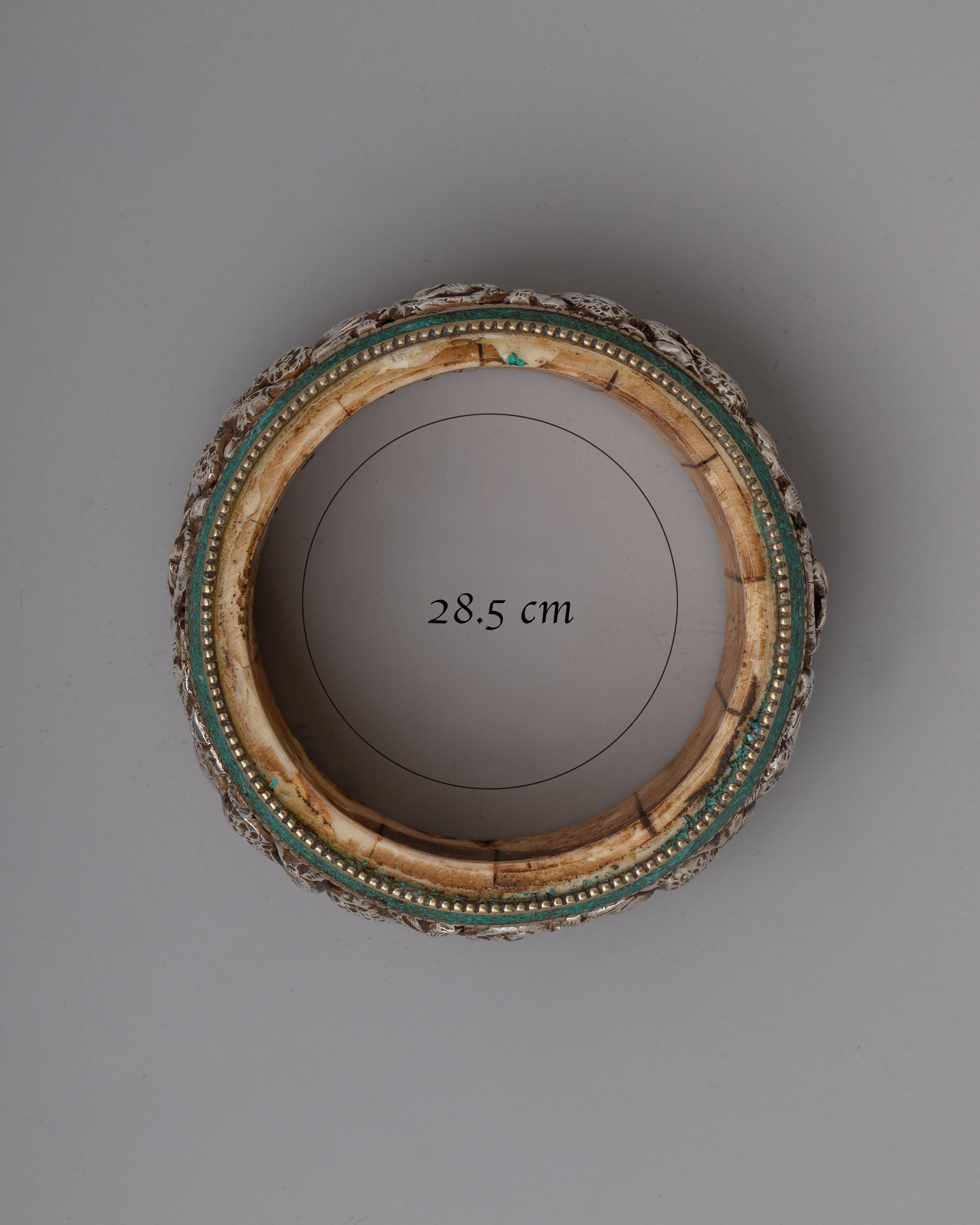 Silver Carved on Bangle | Handcrafted Beauty with Detailed Design