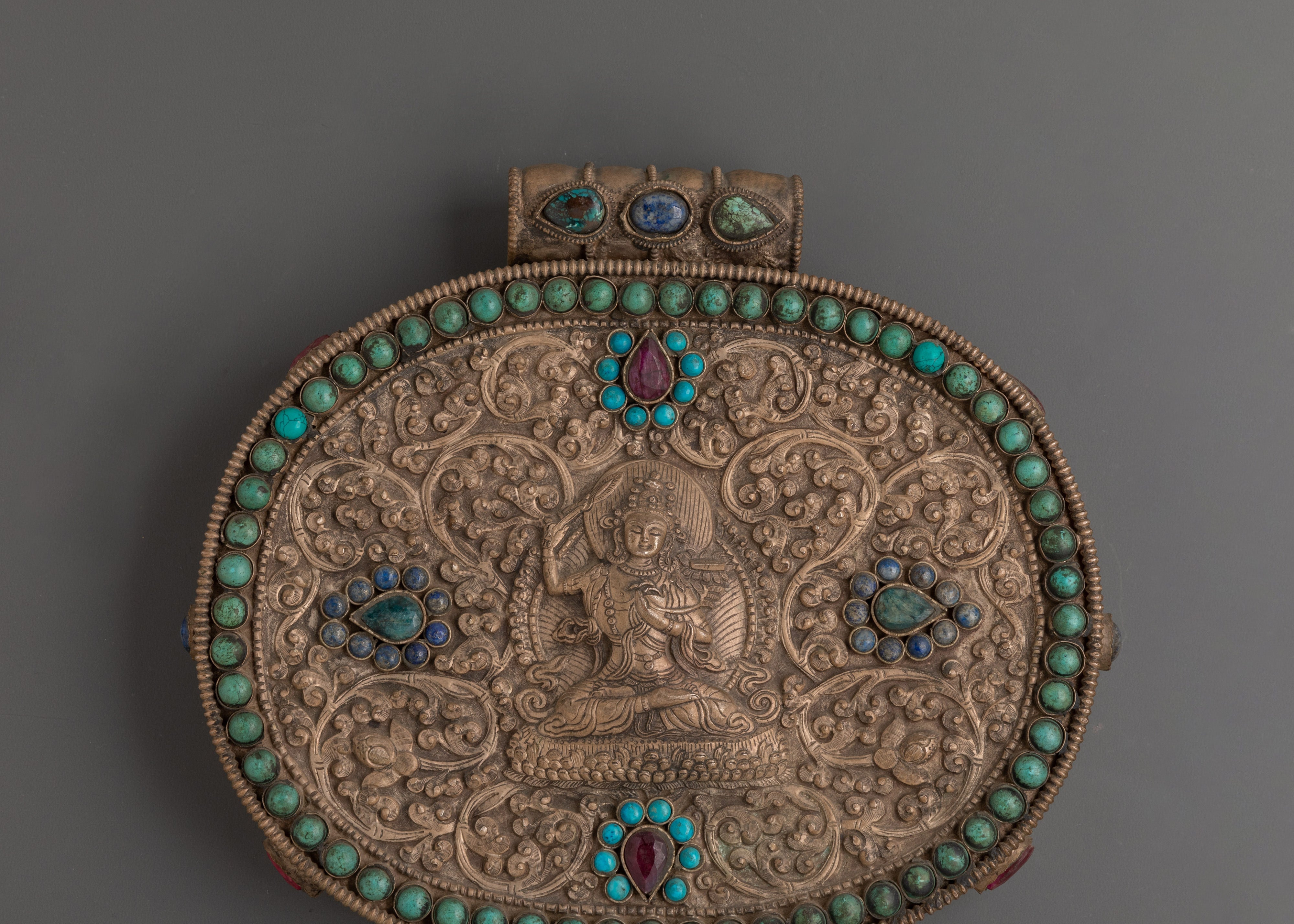 Tibetan Sacred Ghau Box | Traditional Tibetan Ghau Prayer Box