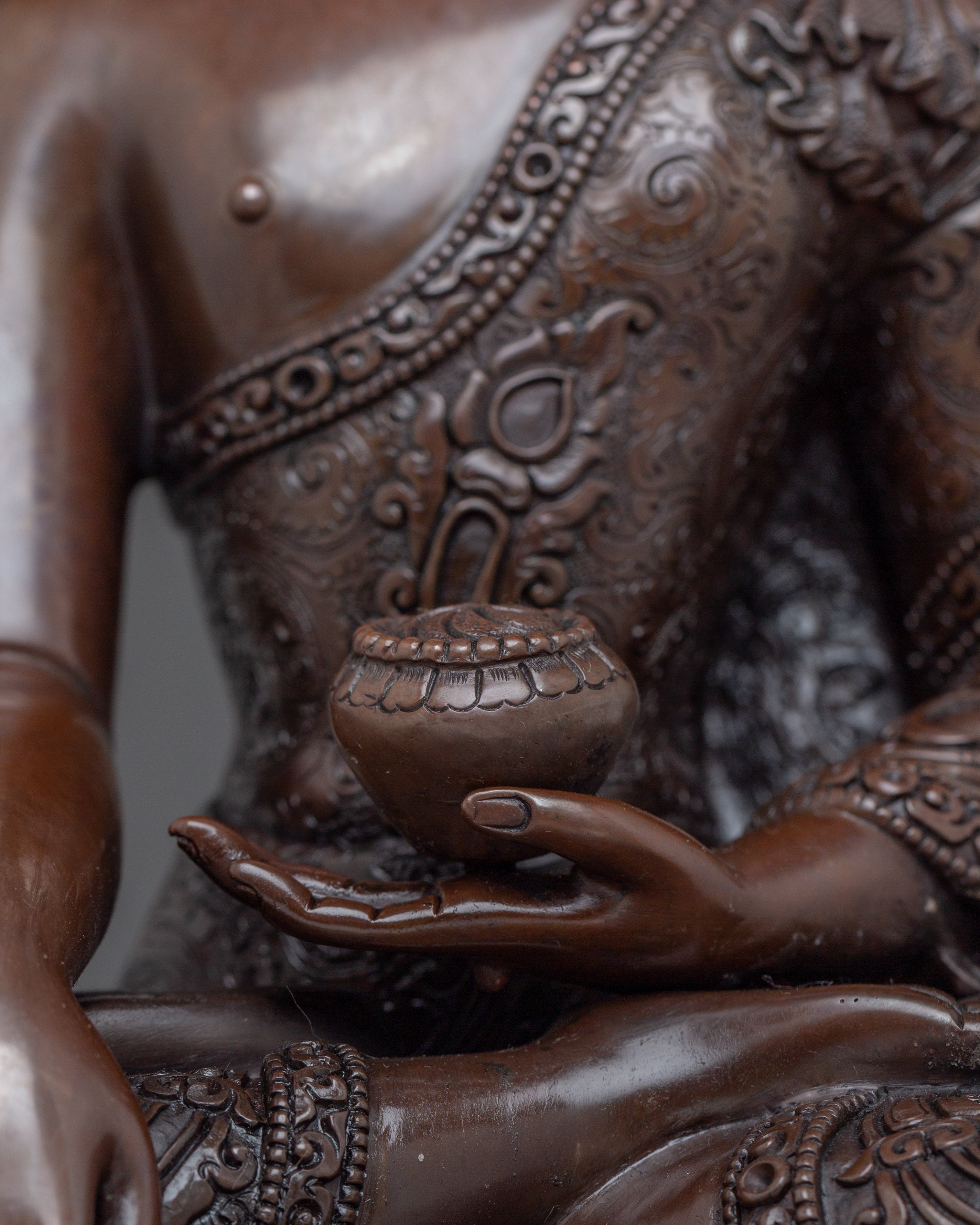 Brown Oxidized Shakyamuni Buddha Statue | Historical Gautama Buddha