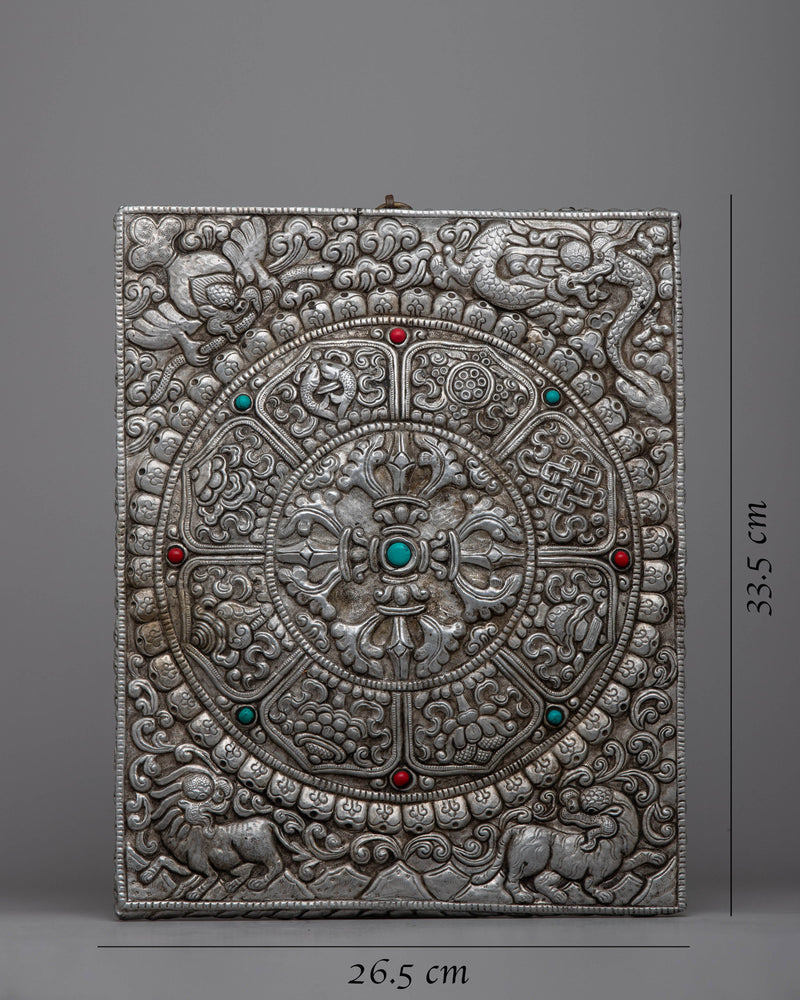 Bishwo Vajra Metal Thangka | Intricate Spiritual Artistry in Metalwork