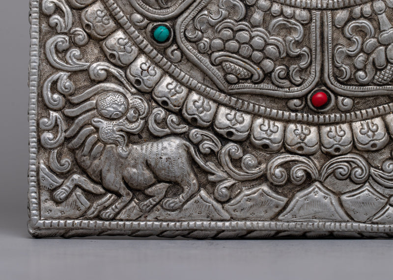 Bishwo Vajra Metal Thangka | Intricate Spiritual Artistry in Metalwork